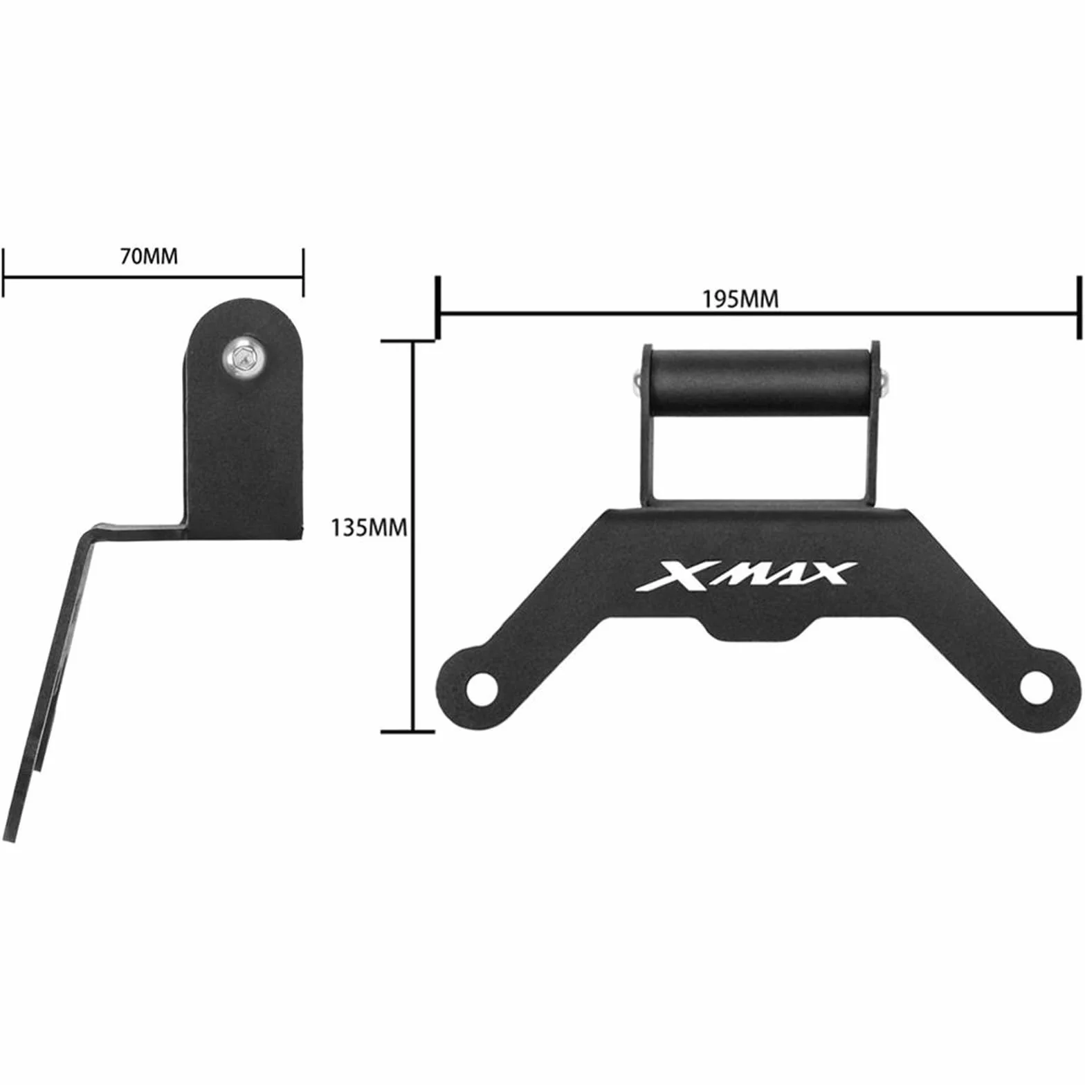 Soporte De Navegación GPS para Motocicleta para Y&amaha XMAX300 Xmax X-MAX 300 2023 2024, Soporte Ajustable para Teléfono Móvil con GPS. Soporte De Navegación GPS(Negro A)