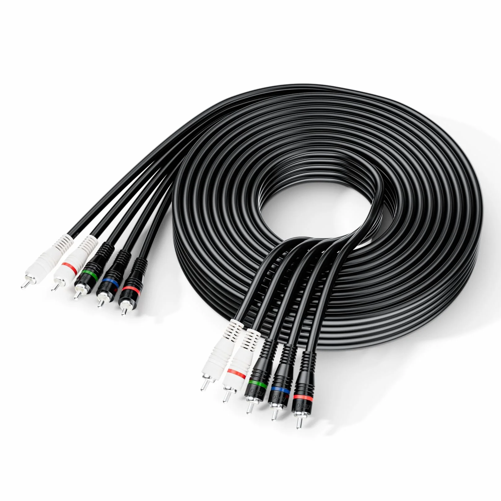 5 cables RCA de 6 pies, cable de componente RCA divisor de audio y video, YPbPr RGB AV cable 1080i macho/macho para DVD, STB, TV Box, HDTV, 1,8 m