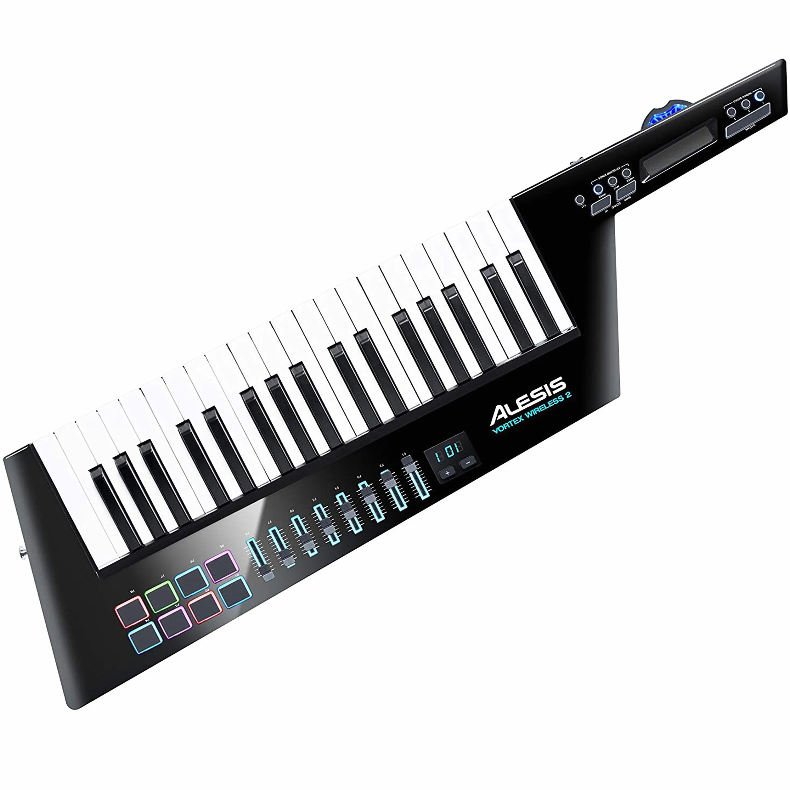 Alesis Vortex Wireless 2 - Keytar Inalámbrico con Teclado Controlador USB MIDI de Alto Rendimiento con Sensor de Inclinación y un Paquete de Software Profesional