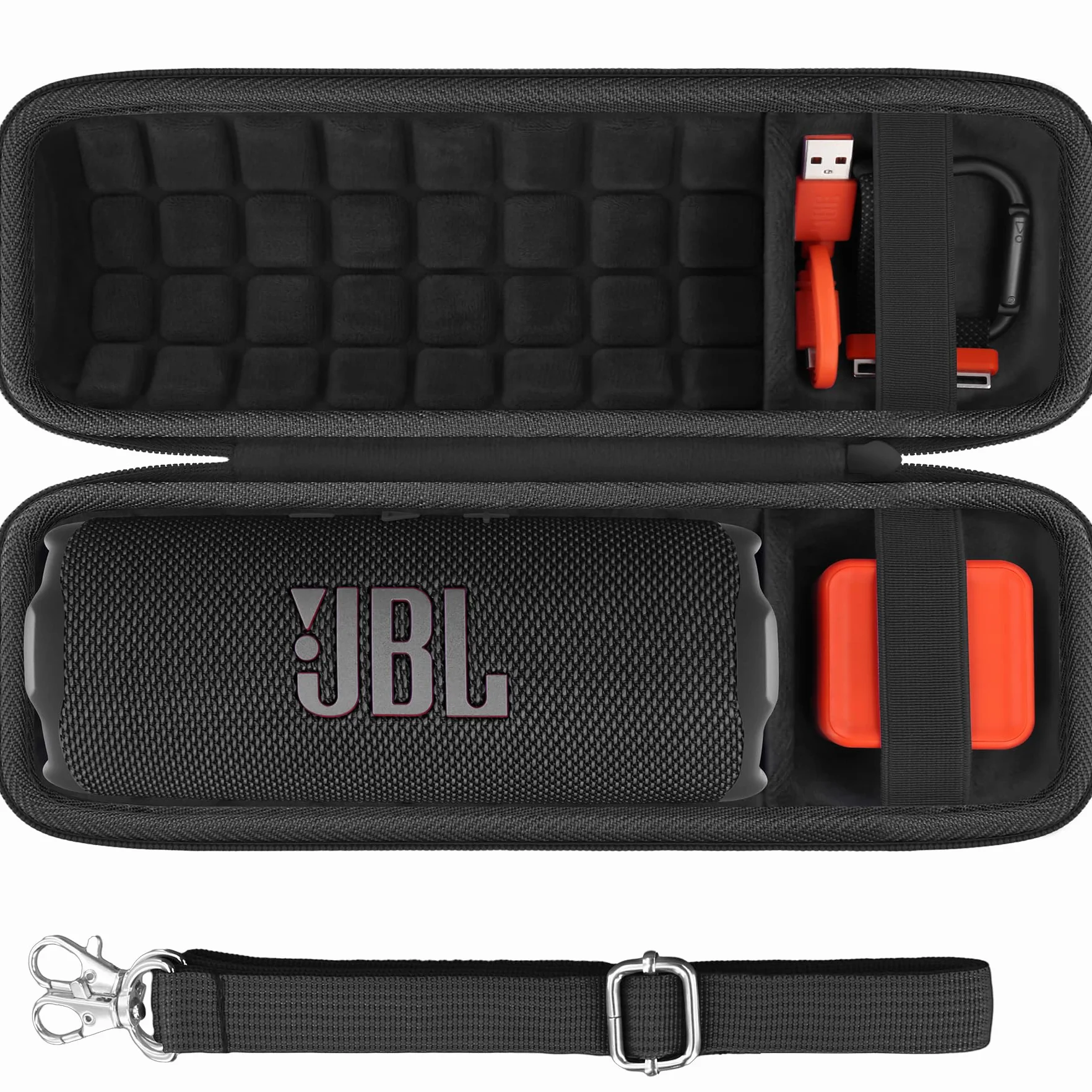 co2CREA Duro Viajar Fundas Caso Cubierta Estuche Compatible para JBL Flip 7 FLip6 Flip 5 Altavoz Bluetooth Portátil (Funda Solo,Case Only)