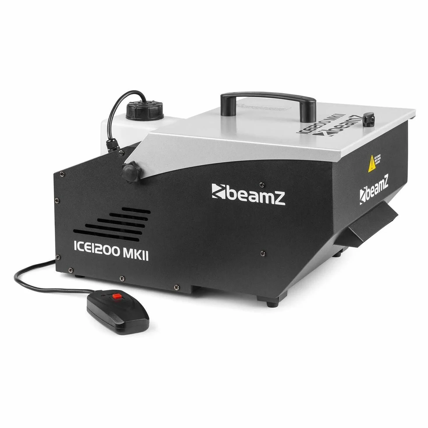 BeamZ ICE1200 MKII máquina de humo bajo de 1200W para niebla de suelo y 5L de líquido de niebla, compartimento para hielo, mando a distancia por cable, discoteca, cumpleaños, Halloween, color negro