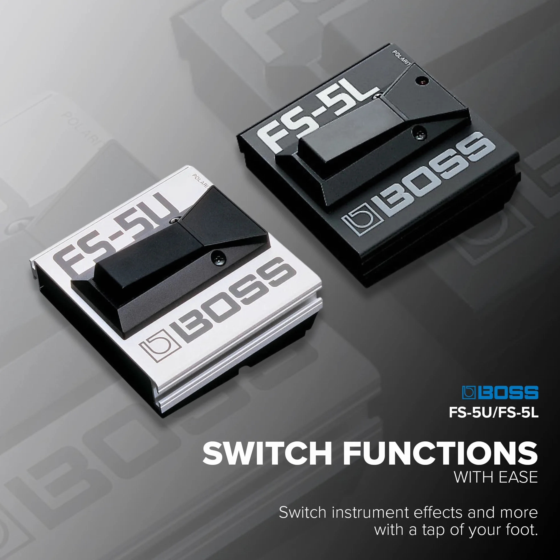 Conmutador de pedal BOSS FS-5L para control ON/OFF de los efectos de tu instrumento musical y más | Conmuta funciones con el pie | Compatible con guitarra | Teclado | Amplis BOSS/Roland y más