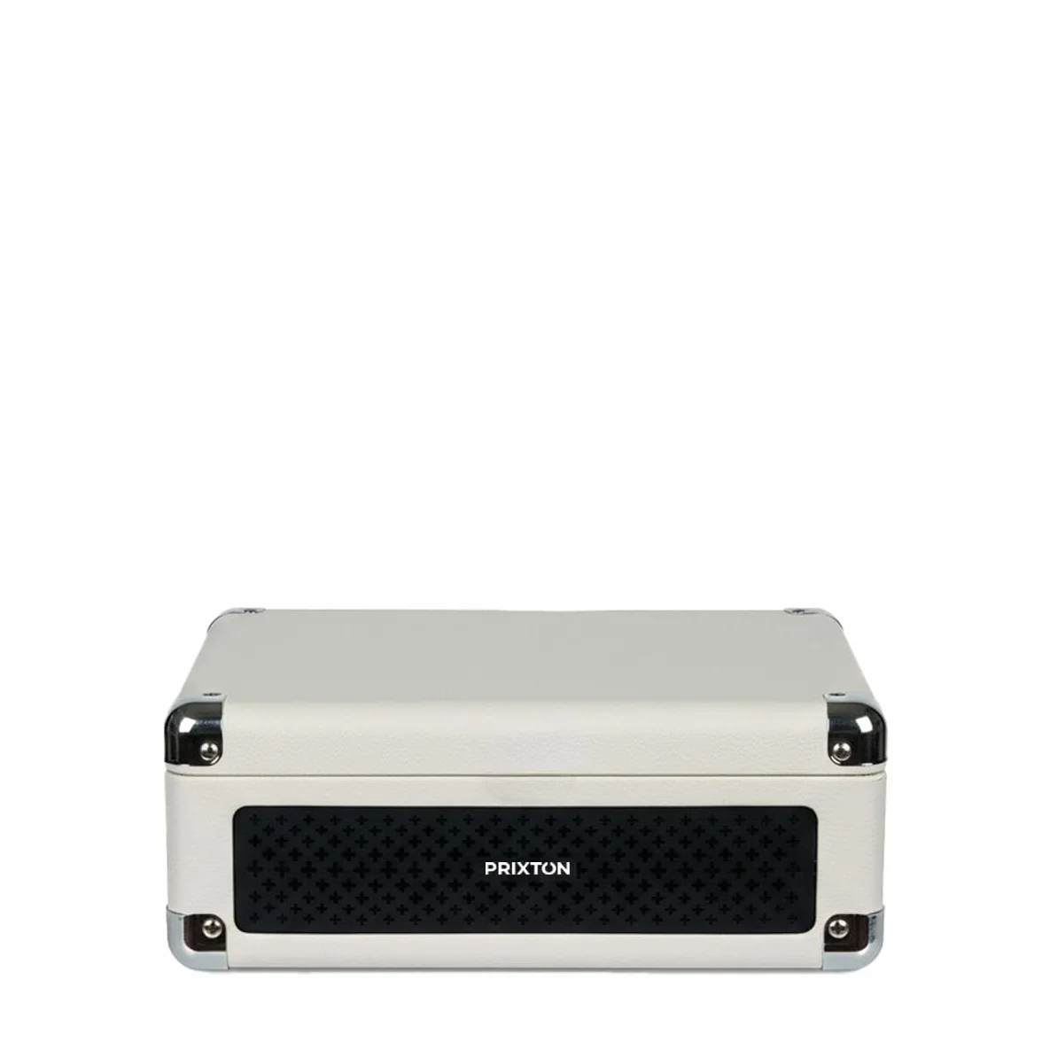 PRIXTON Reproductor CD Portátil Boogie con Bluetooth, Radio FM y AUX, Altavoz 6W (2x3W), Compatible CD/MP3/WMA, Batería Recargable 3000 mAh, Salida Auriculares, Diseño Maletín (Crema)