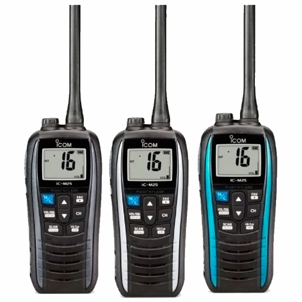 Icom M25 impermeable radio portátil VHF Marina, color azul