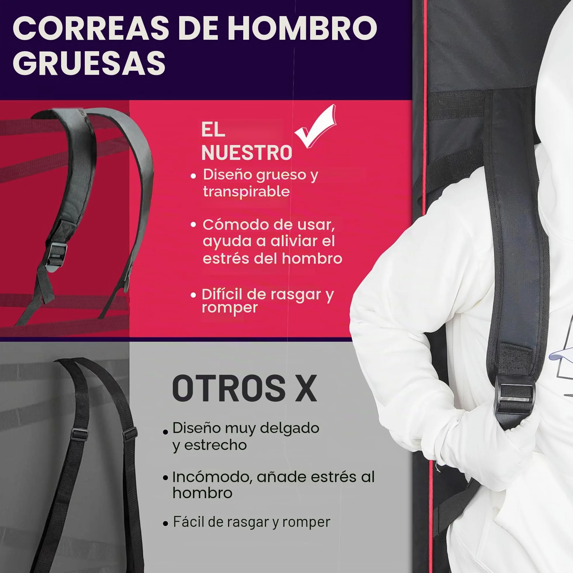 Ruibo Funda para Teclado de 88 Teclas para Piano eléctrico con Acolchado de algodón de 10 mm, Impermeable, Bolsa de Concierto Oxford 600D, 54 x 13 x 6.7 Pulgadas, Color Rojo