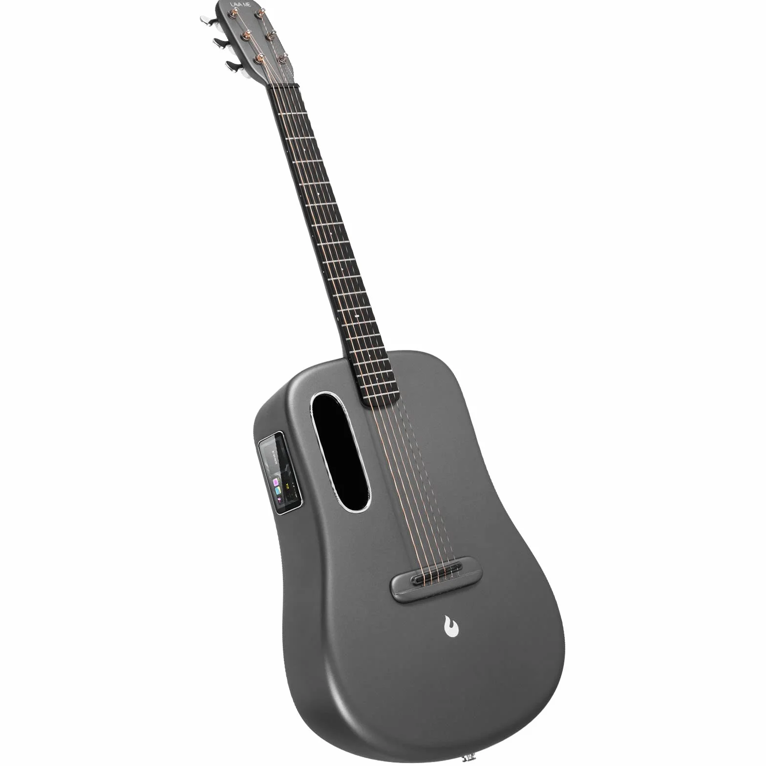 LAVA ME 3 Guitarra electroacústica con bolsa espacial, fibra de carbono inteligente, guitarra inteligente (38 pulgadas, gris espacial)