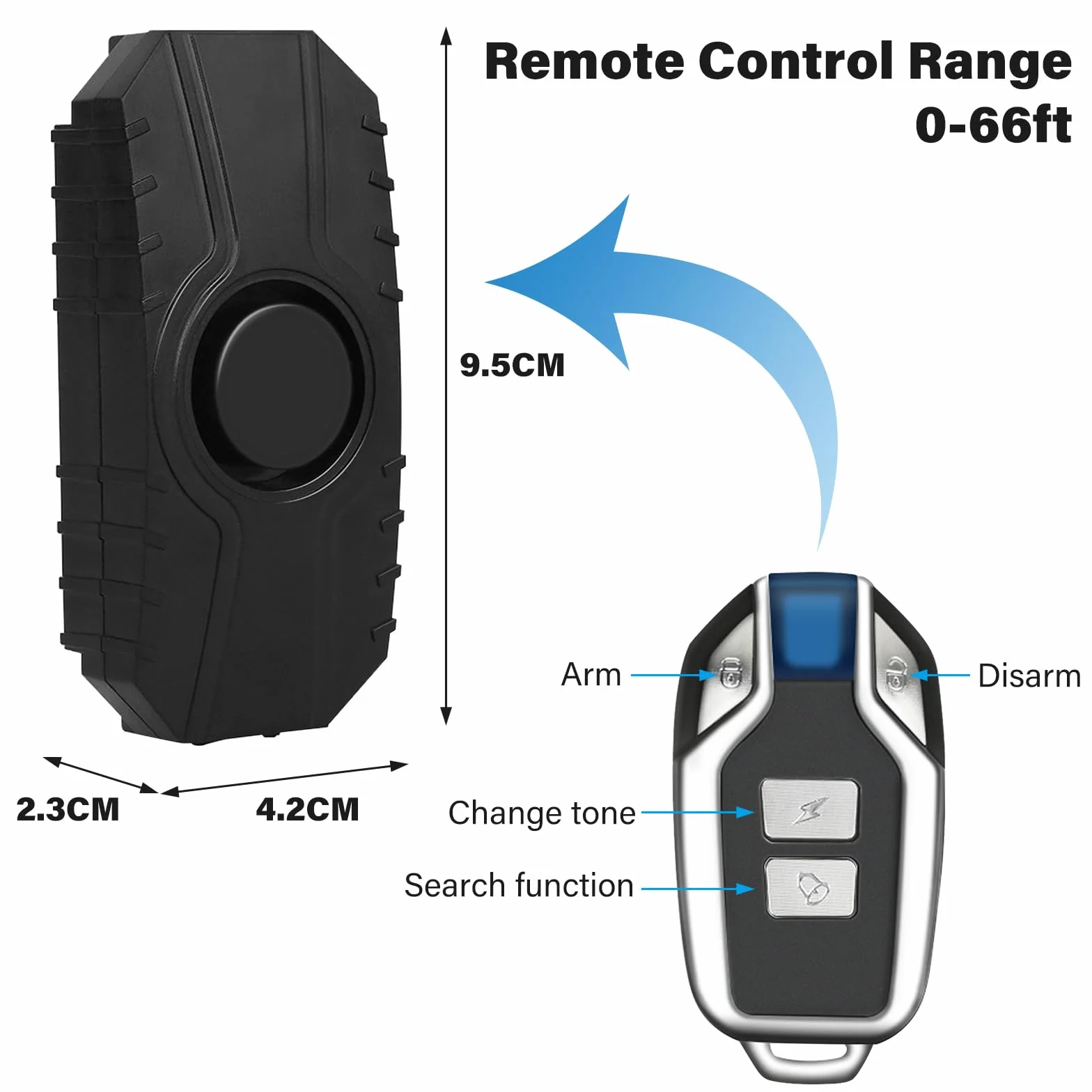 Alarma de bicicleta, alarma inalámbrica para motocicleta, alarma de bicicleta con mando a distancia, sensor de movimiento de vibración de seguridad, sistema de alarma para bicicleta, 113 dB,