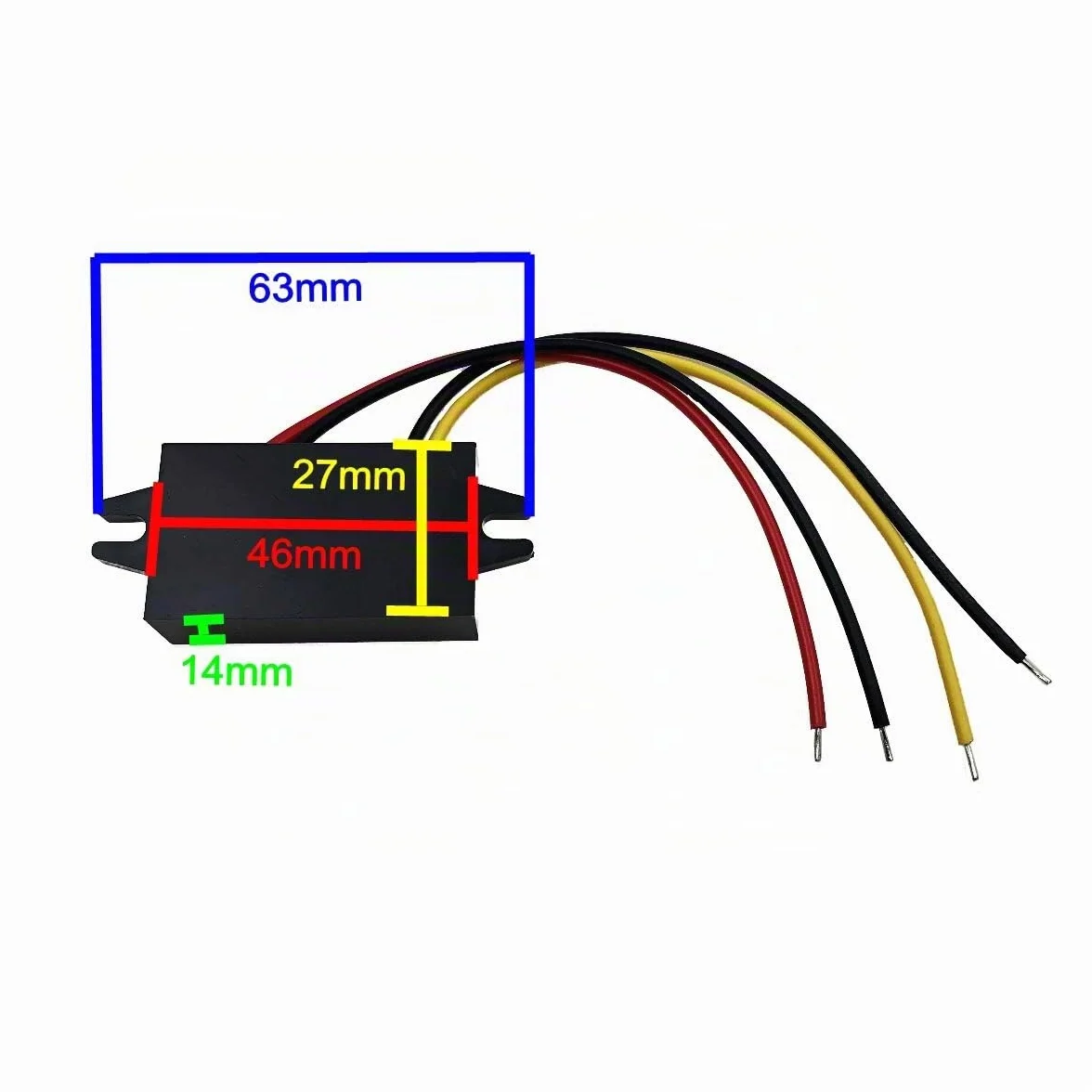 JZK Convertidor de corriente para coche 12V a 9V 3A DC/DC módulo convertidor de pato para teléfono, audio para coche, radio, pantalla LED