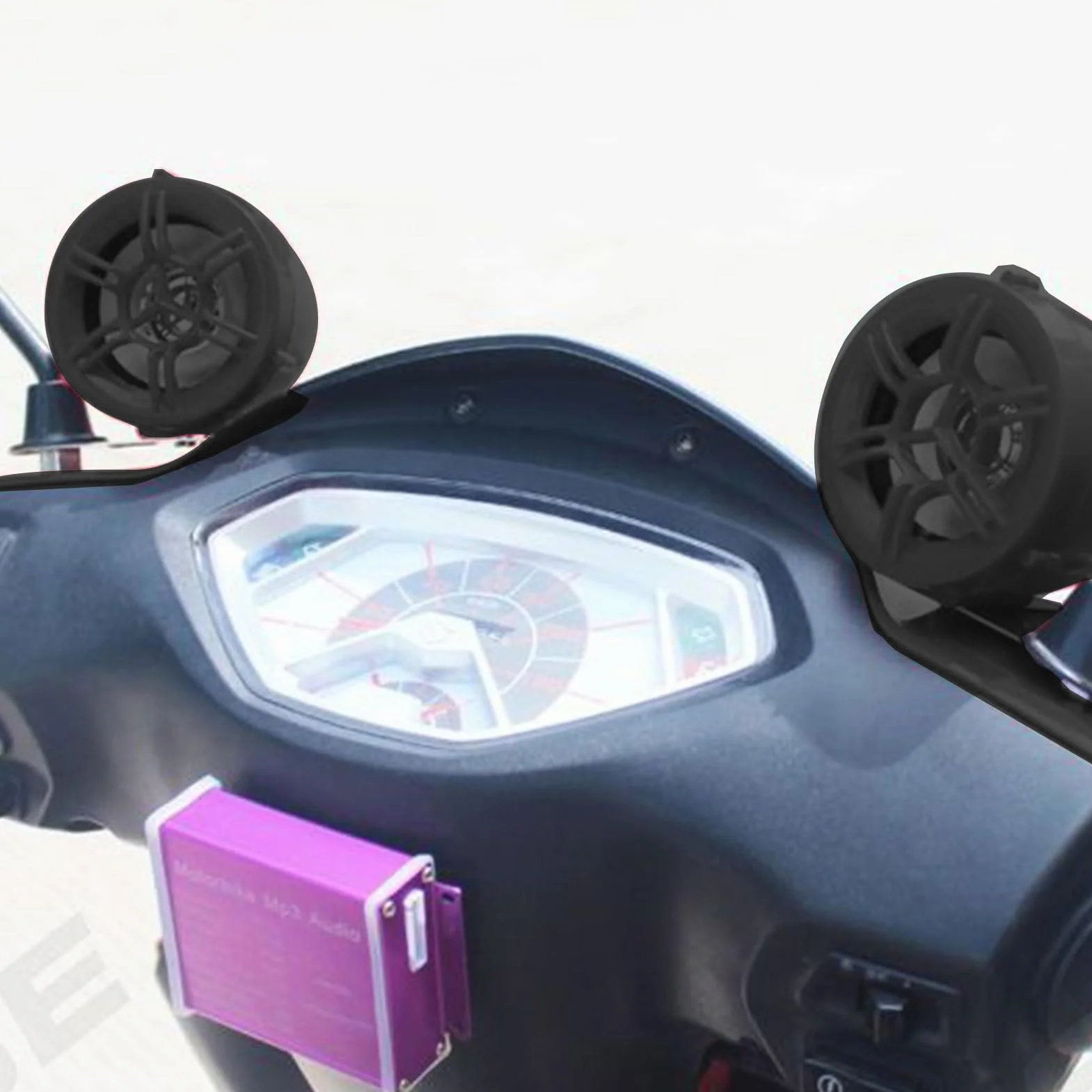 TROONZ Altavoz estéreo de Audio para Motocicleta,Altavoces Impermeables para Motocicleta | Audio estéreo para Manillar de Motocicleta,Amplificador de Audio para Motocicleta con Fuertes Sonidos de