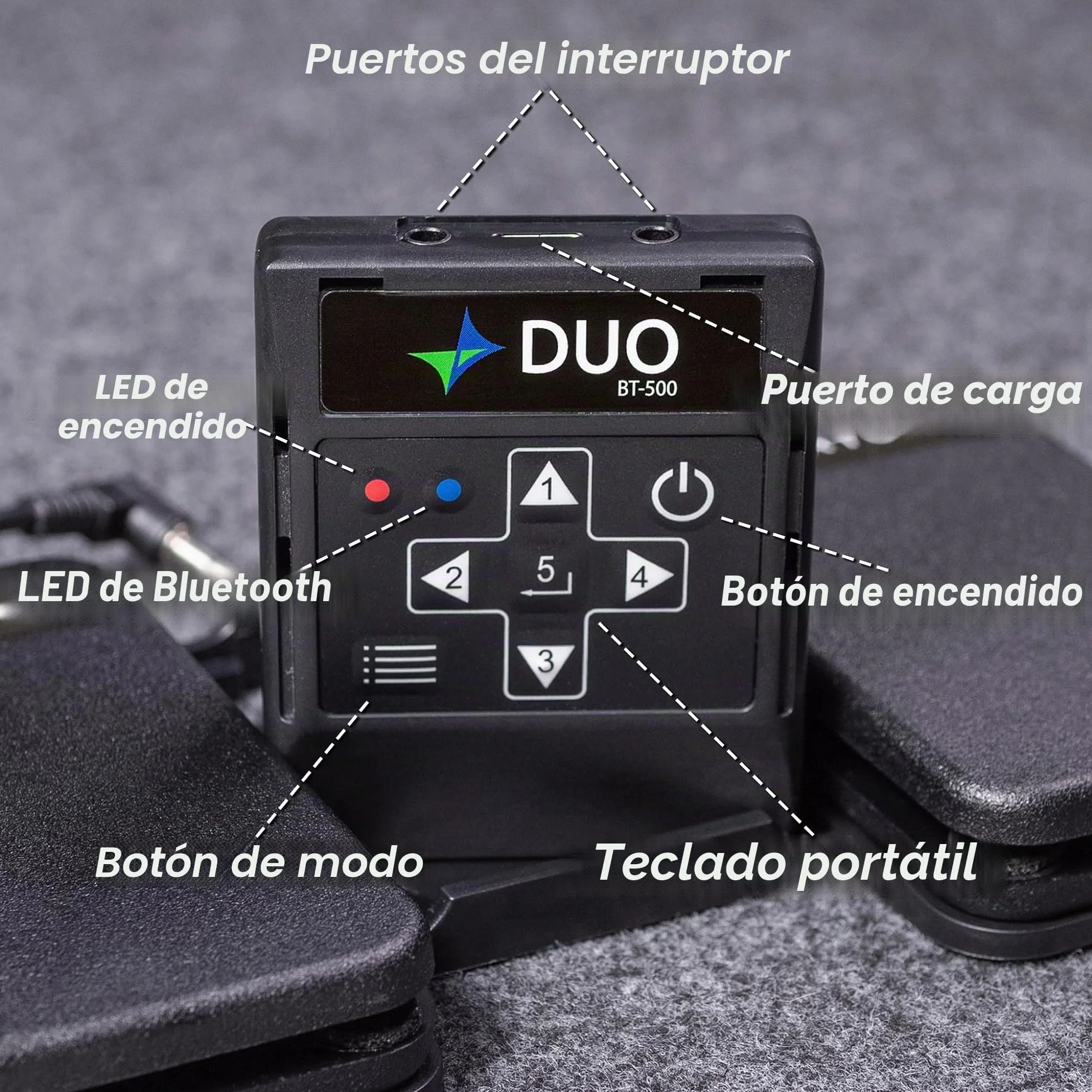 Air Turn Controlador de interruptor de pie Bluetooth (DUO500)