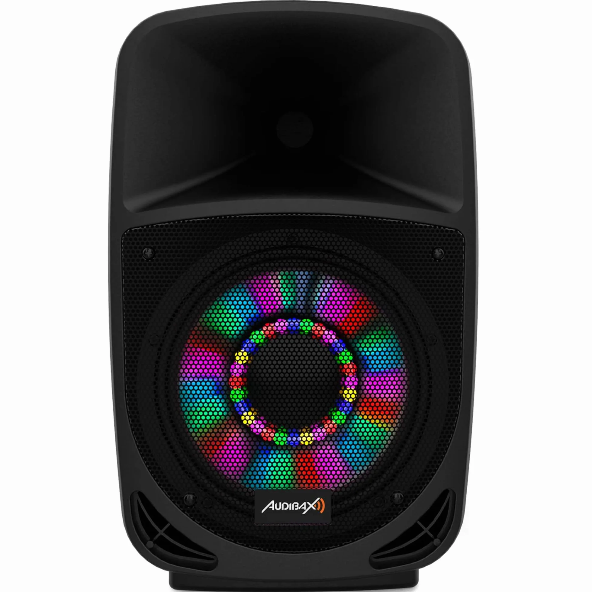 Audibax Vegas 10 - Altavoz Profesional con Bluetooth de 10" - Soporte Tripode y Mando Incluido - Potencia de 200W - Altavoz Amplificado - Conexión USB/SD - Altavoz con Bluetooth - Iluminación LED