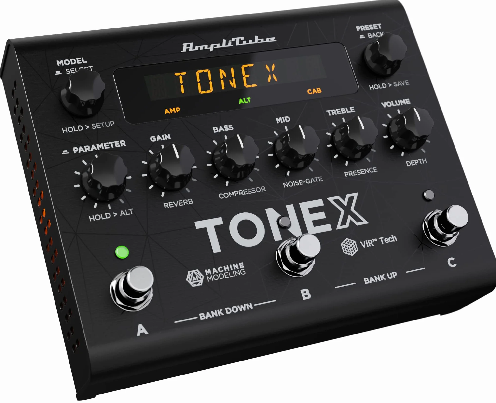 IK Multimedia TONEX Pedal Multi-Effekt-Pedal mit AI Machine Learning Technologie: Nachbildung von jedem Gitarrenverstärker, Gitarrenpedal, Distortion-Pedal, Overdrive-Pedal plus andere Gitarreneffekte