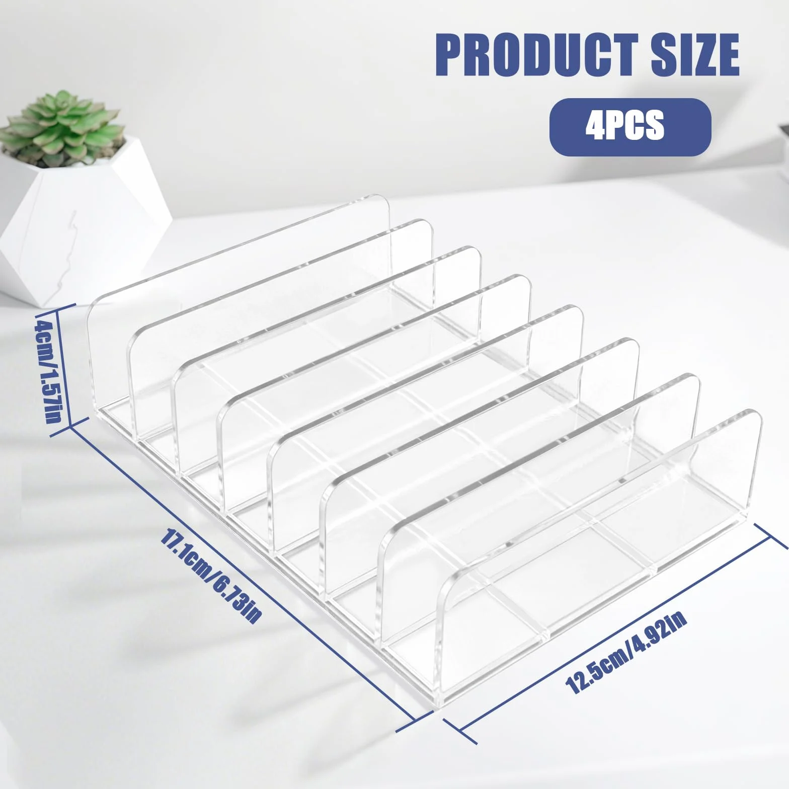 Organizador transparente para CD/DVD de acrílico – Conjunto de 4 piezas – Almacenamiento para CDs, DVDs, cintas, cintas de juegos y libros – Diseño elegante con soporte estable para una presentación