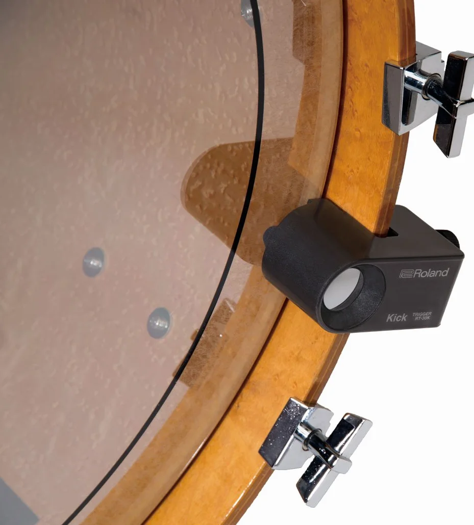 Disparador de bombo acústico Roland RT-30K para baterías V-Drums e híbridas