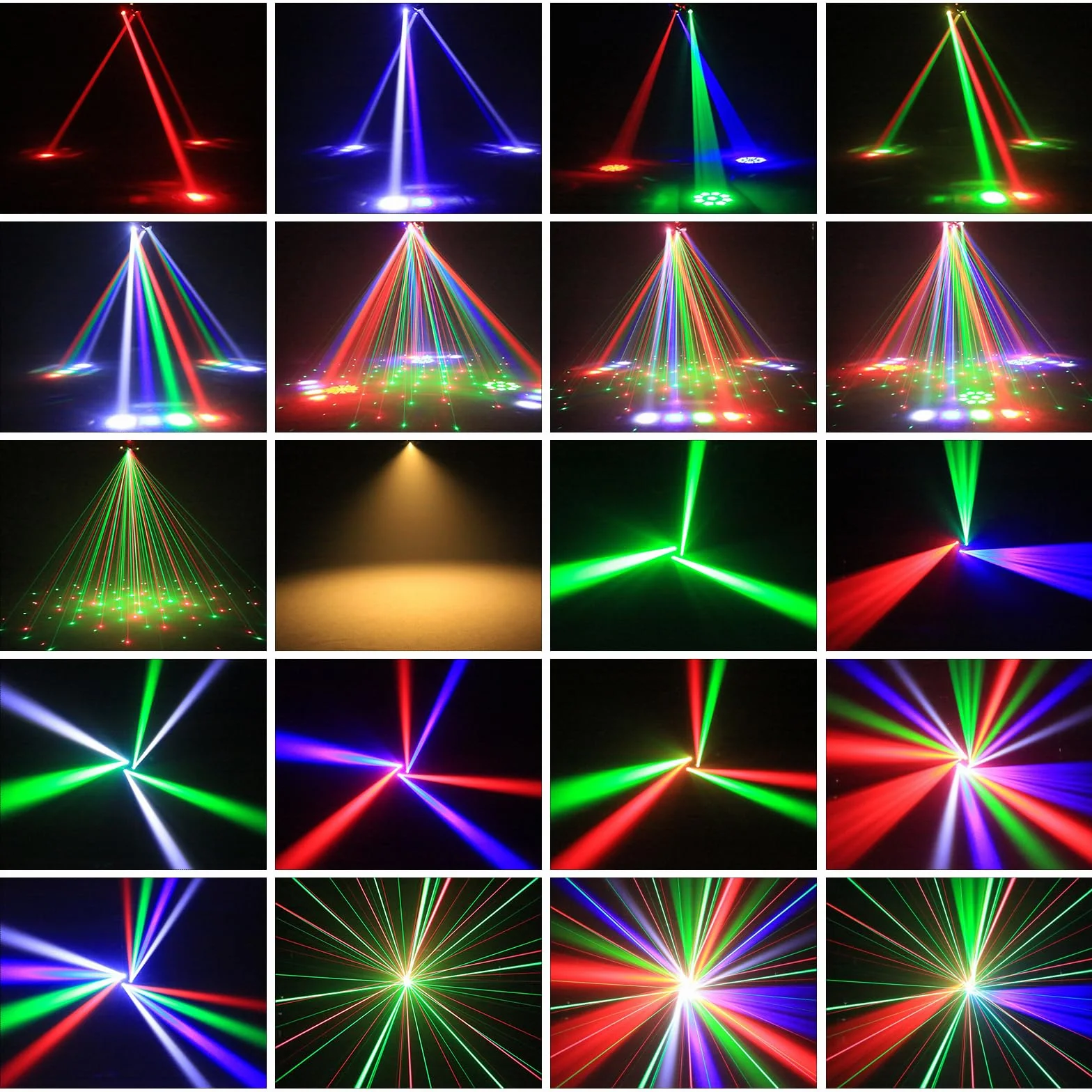 Cabeza Móvil Beam Luces de Escenario, RGB LED Beam Luz Discoteca con Control Remoto, DMX 512 Luminación de Escenario Focos de Efecto para Fiesta DJ Clubes Bar Navidad