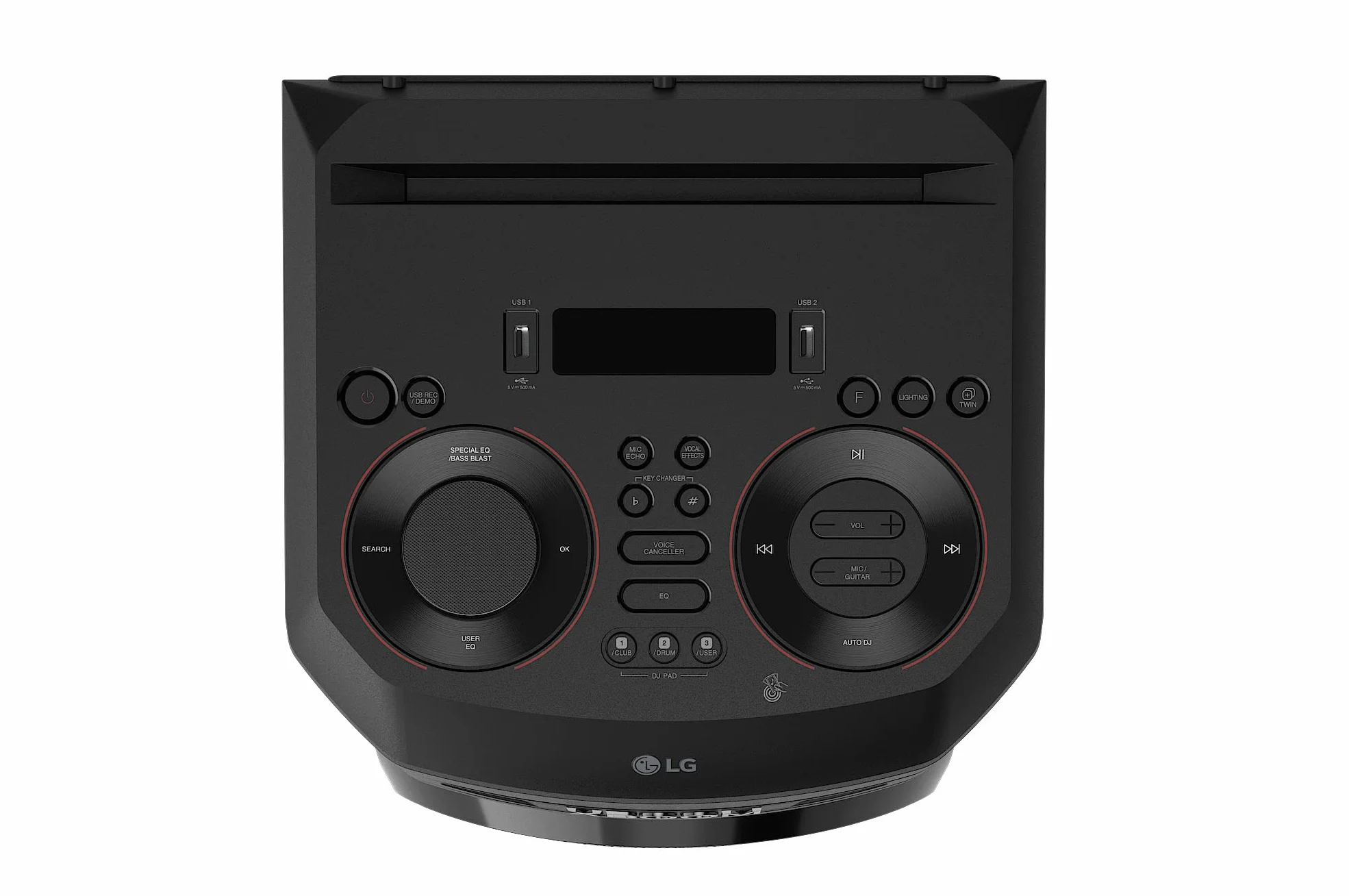 LG XBOOM RNC5 Altavoz Bluetooth Alta Potencia USB Funciones DJ Karaoke Luces LED 3 Altavoces Negro