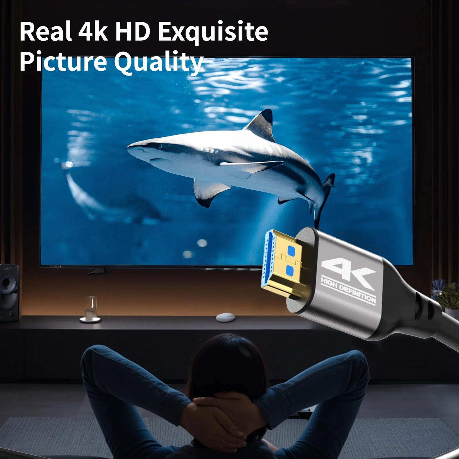 Cable HDMI 4K 3M 18 Gbps 4K/60Hz Compatible con PS5 PS4 TV