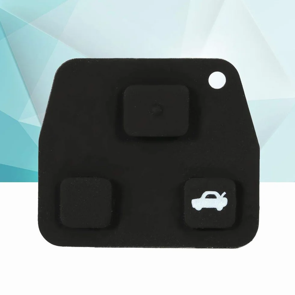 Almohadilla para Funda de Llave,Entrada sin Llave Remote Fob Shell Case 3 Botones Remote Auto Car Key Fob Shell Shell Pad de Goma reemplazo para Avensis