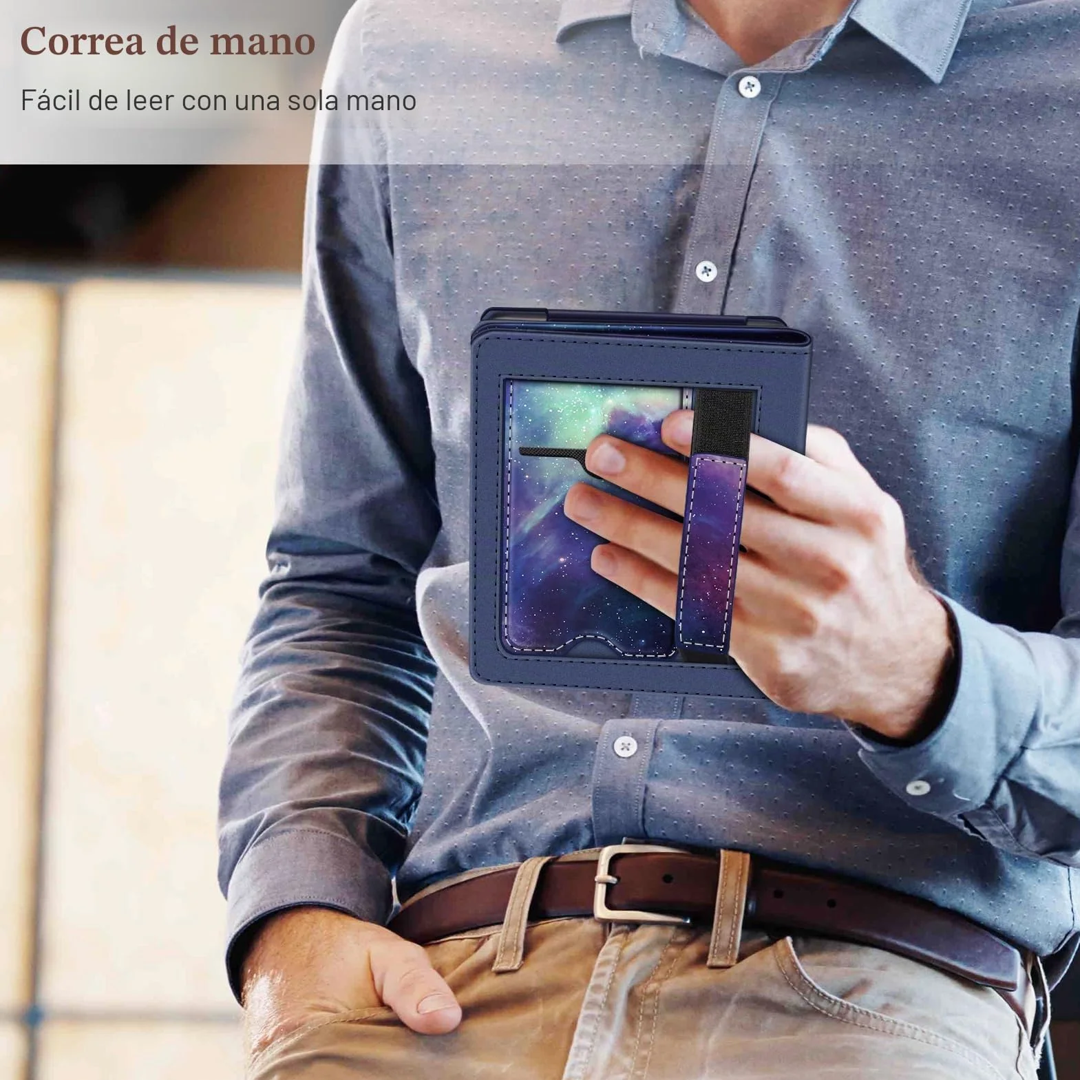 FINTIE Funda para 6" Kobo Clara Colour (2024) / Kobo Clara BW (2024) / 2E (2022) - Protectora con Card Slot y Hand Strap, Auto Despertador/Sueño