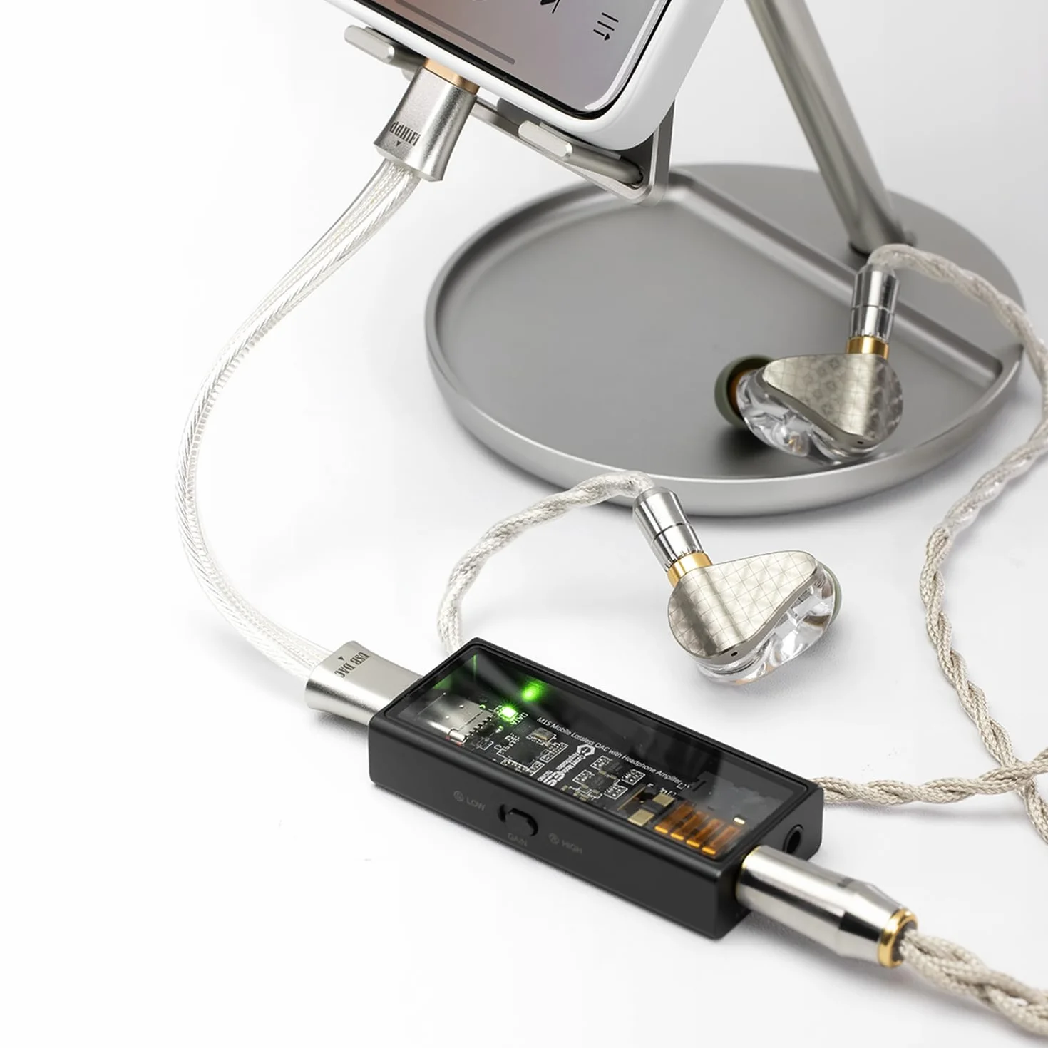dd HiFi TC19CC (Comet) Cable de señal digital de plata pura USB-C a USB-C OTG 10 cm, diseño paralelo de cuatro cables