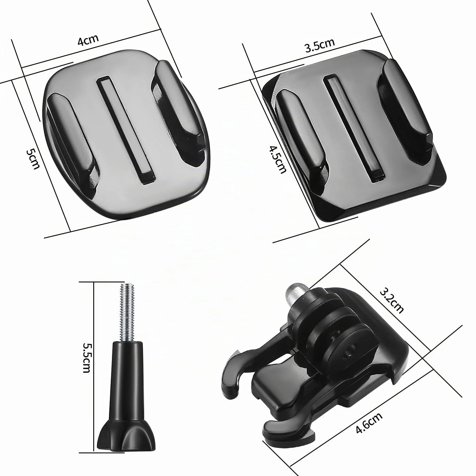 20 Set Compatible con Gopro Pegatinas para Casco, Almohadillas Adhesivo de Montaje, Adhesivos Pegatinas Almohadillas Plana Curvada compatibles con GoPro Hero Session/4/3/3+/2 Cámara de Acción