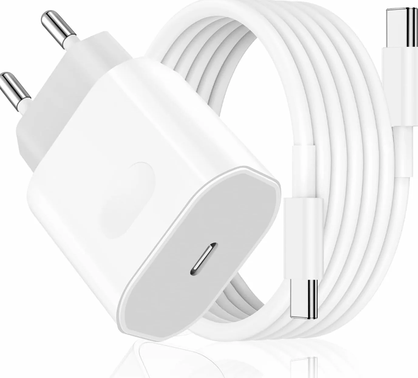 Cargador Carga Rápida 27W USB C para iPhone 16 15 Pro MAX Air Plus, iPad Pro/Air con Cable 2M