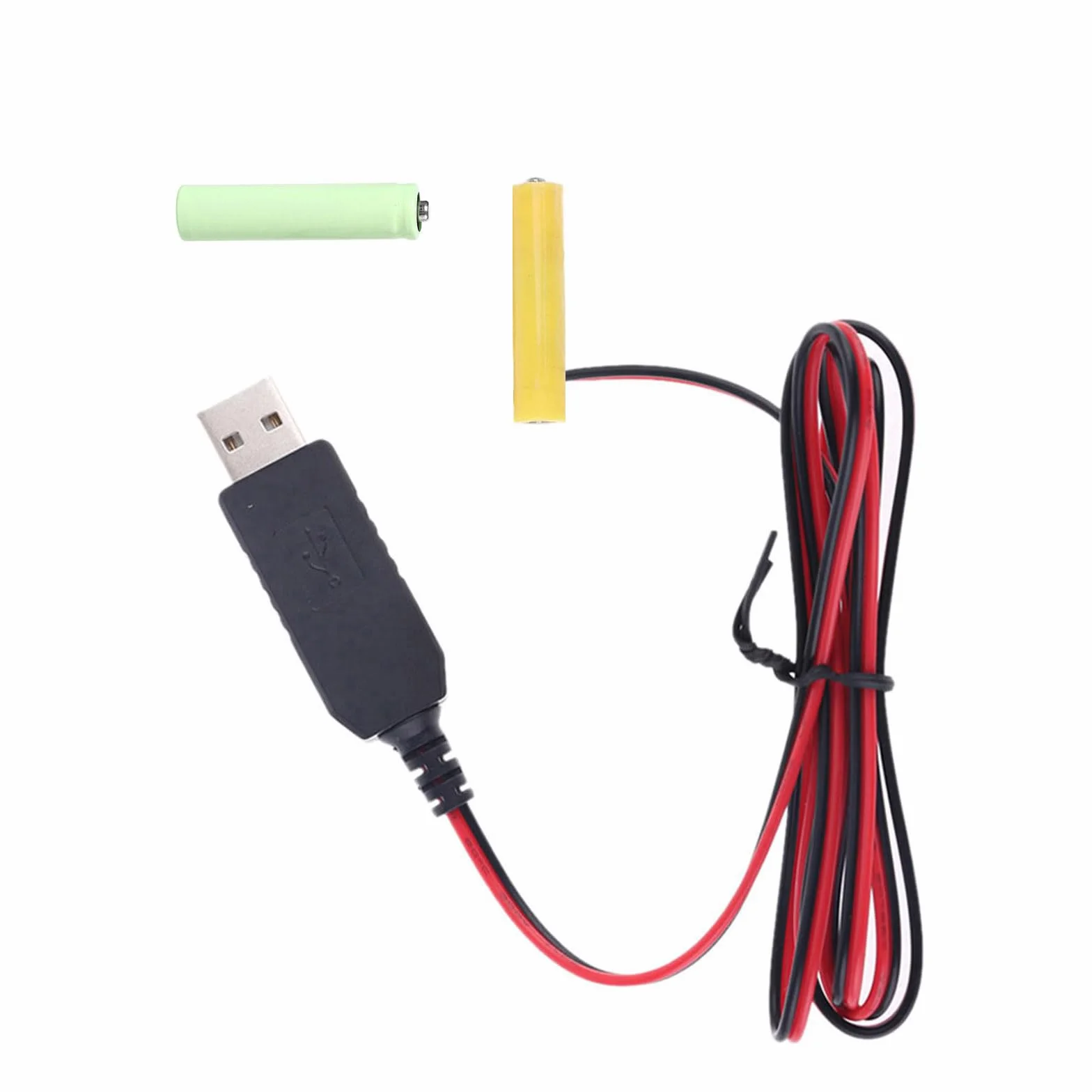 Xuancai LR03 - Cable eliminador de batería AAA, fuente de alimentación USB, reemplaza 2 pilas AAA de 1,5 V para linterna eléctrica de juguete