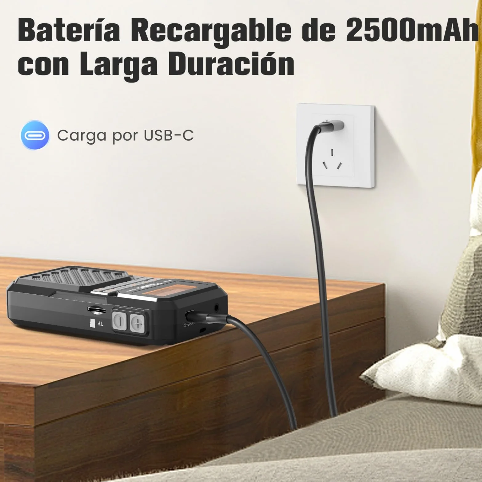 PRUNUS J-525 Mini Radio de Bolsillo Admite Conexión de Auriculares Bluetooth,Am FM Radios Digital con Preajuste Manuales, Radio Portatil Pequeña Recargable de 2500mah, Altavoz Tarjeta TF/Bluetooth.