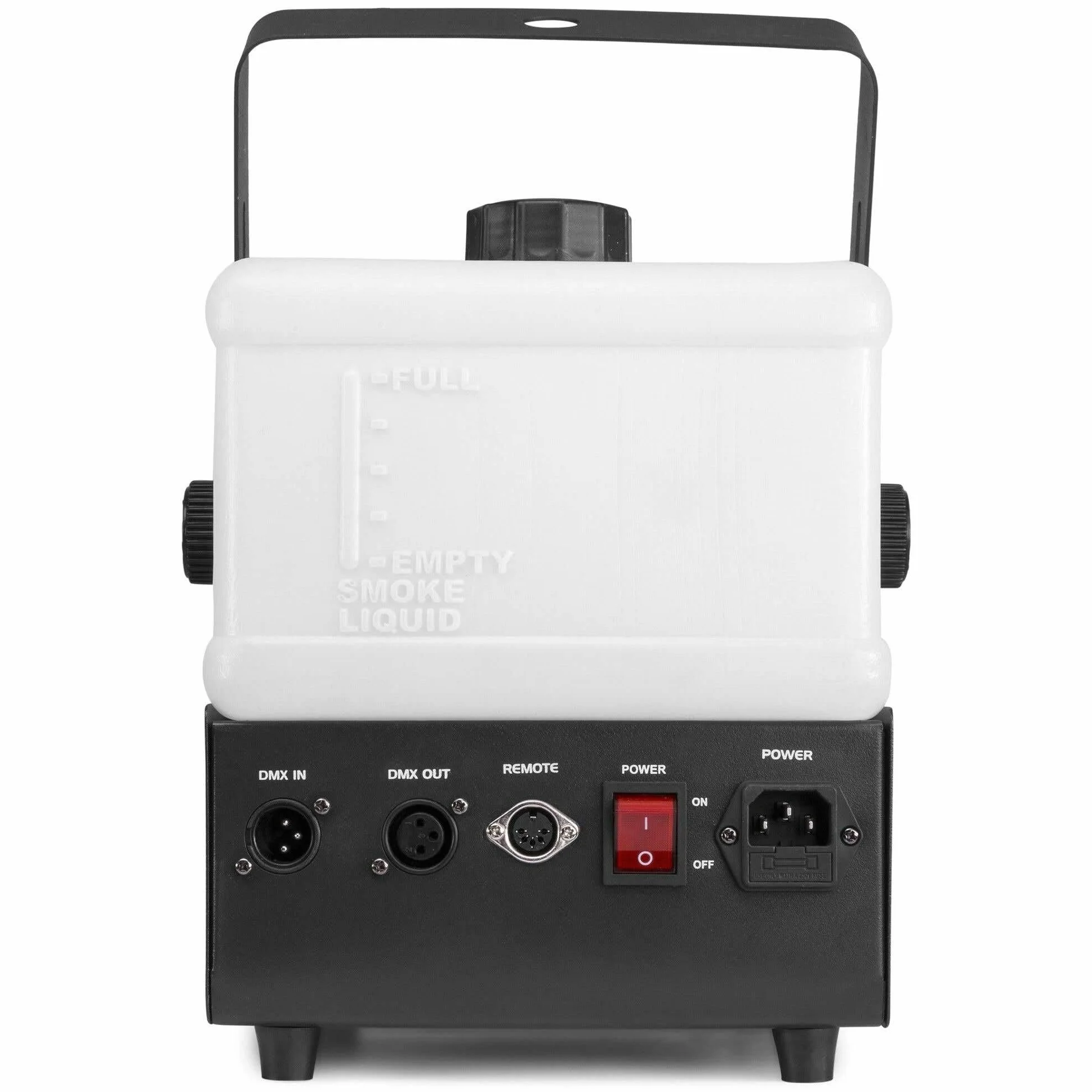 Beamz Rage 1500LED, Máquina de Humo con 6 Leds RGB de 9W, Control Remoto Inalámbrico, 350 m³/min de Humo, Tiempo de Calentamiento 4 min, Ideal Discoteca, Liquido Máquina de Humo, Fiestas, Halloween