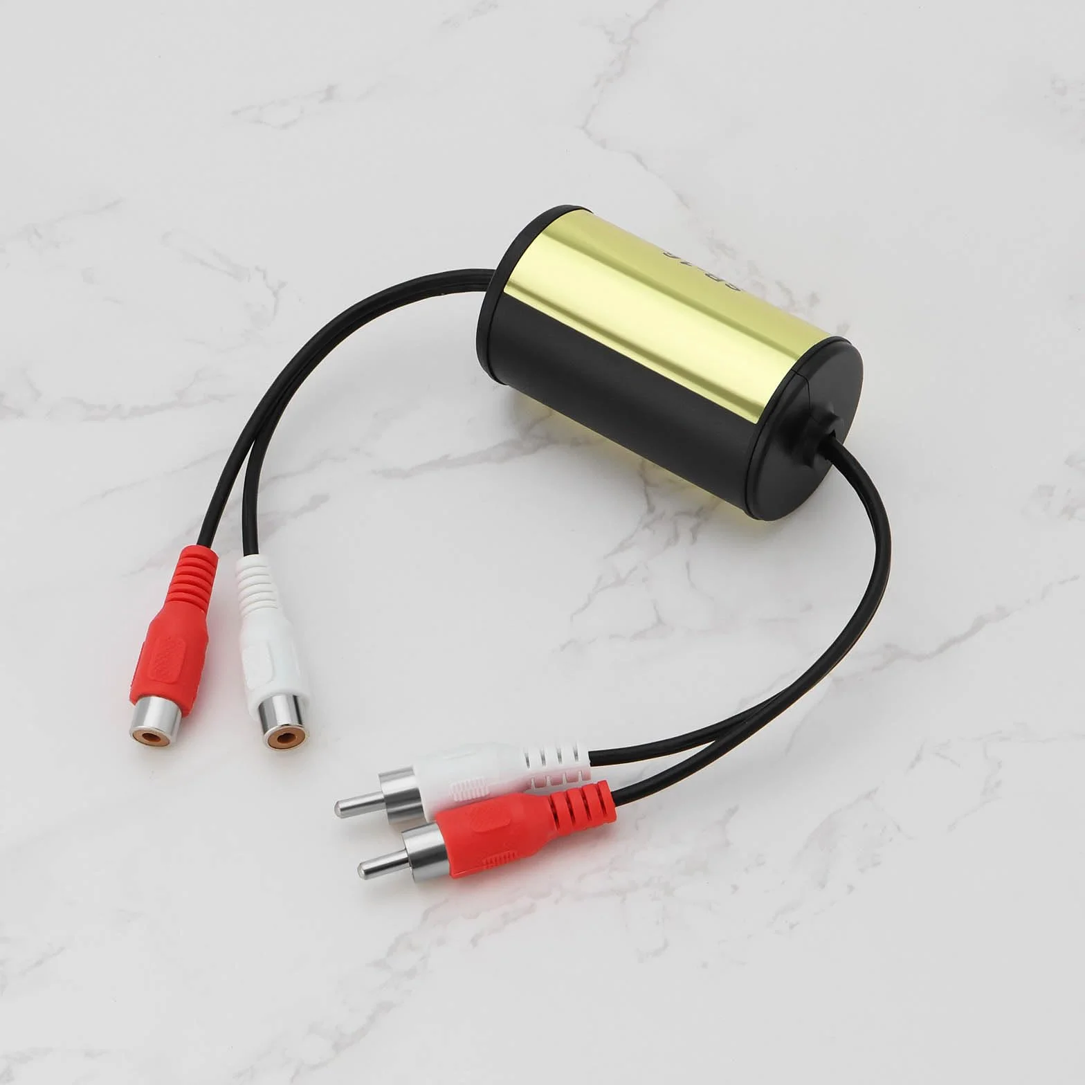 2 Piezas Reducen Eficazmente El Filtro de Ruido de Audio RCA Macho A Hembra Filtro de Audio de 2 Canales para Amplificadores de Audio de Coche Y Hogar