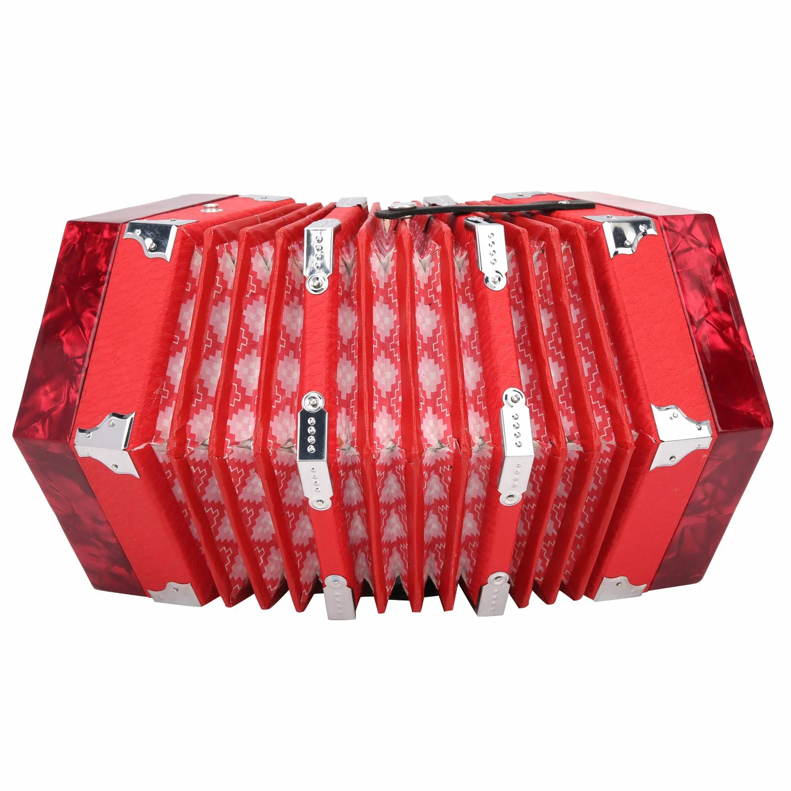 Concertina Concertina Instrumento Portátil 3 Colores, para Música(red)