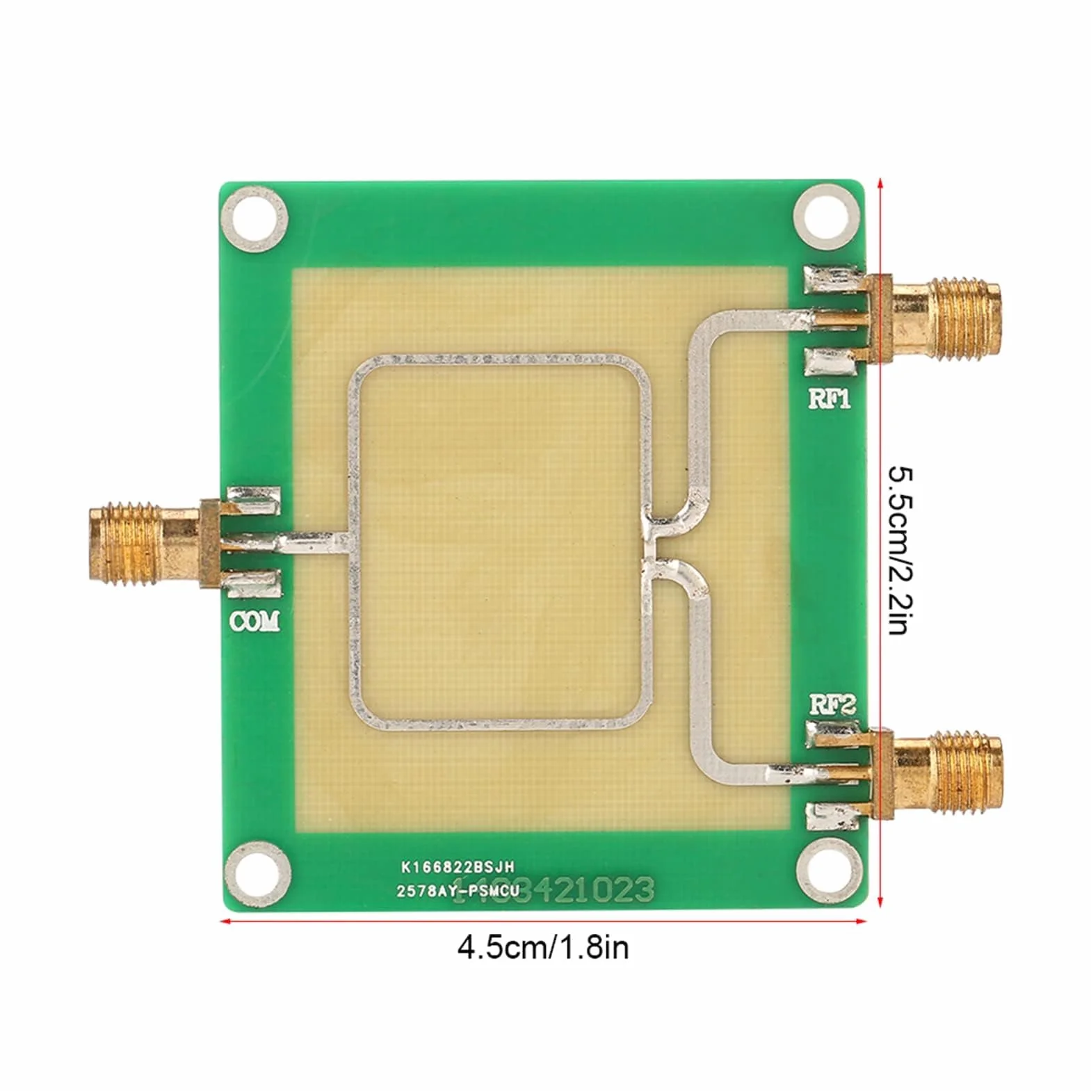 Divisor de Potencia RF Señal 2 Vías 50 Ohm SMA Rango 30-1000MHz Alta Aislamión para Amplificadores y Accesorios de Señal