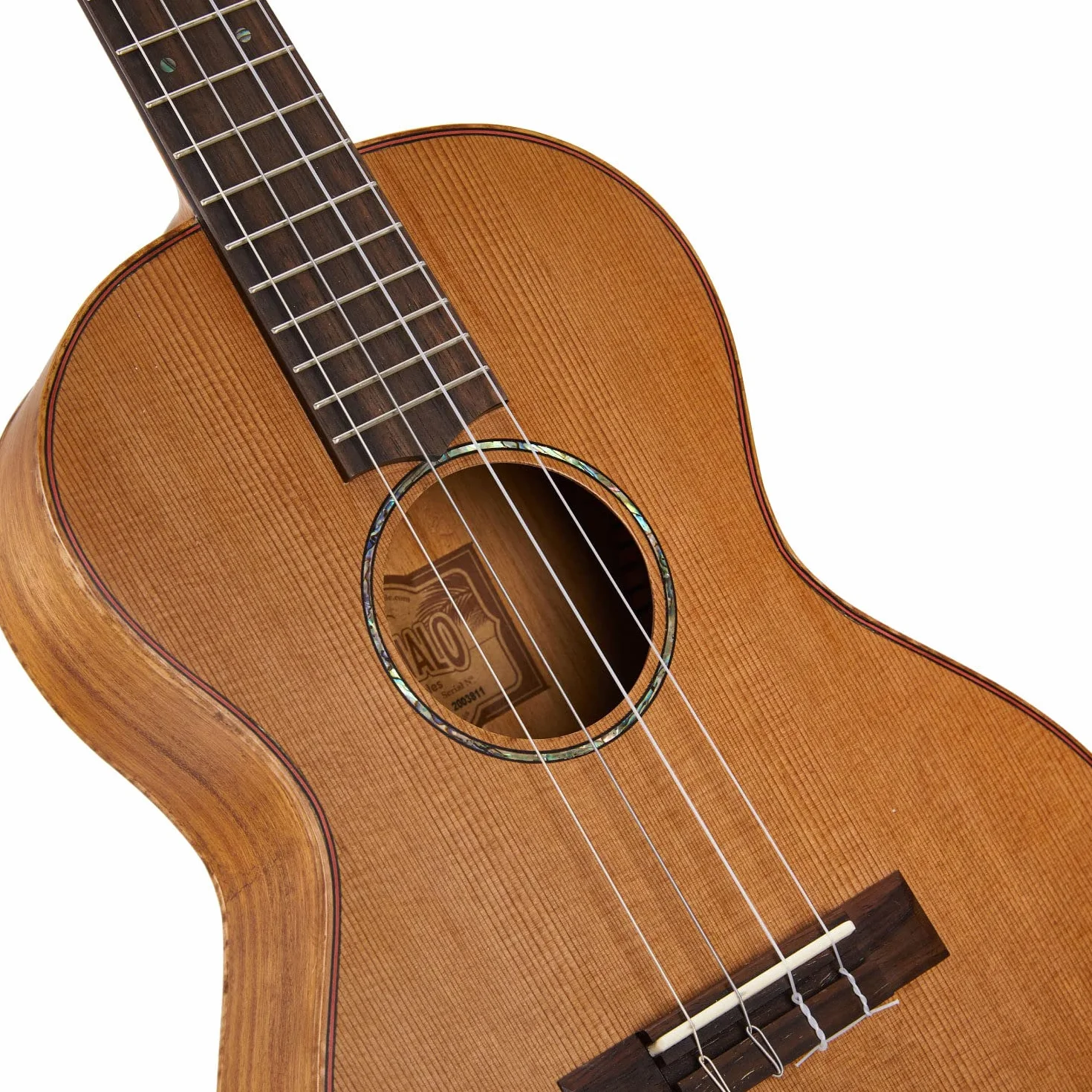 Ukulele Baritone natural electro + cover