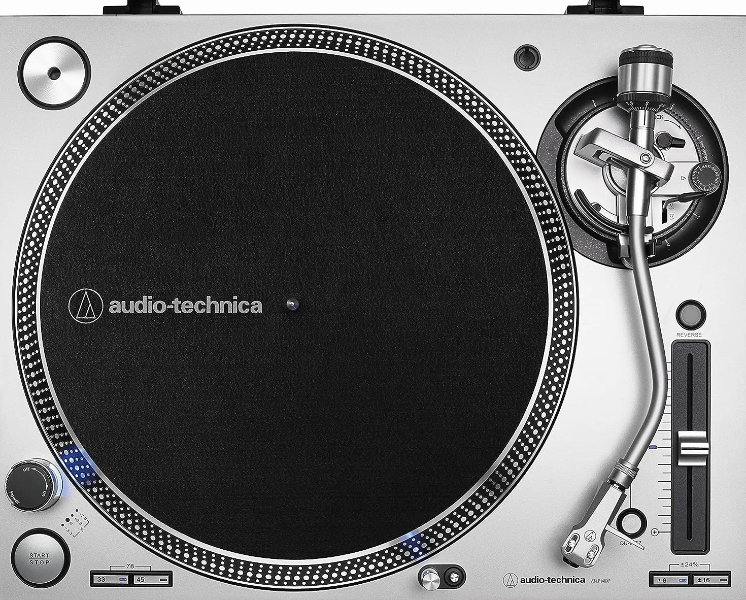 Audio-Technica LP140XPSVEUK Giradiscos Manual Profesional de Tracción Directa Plata