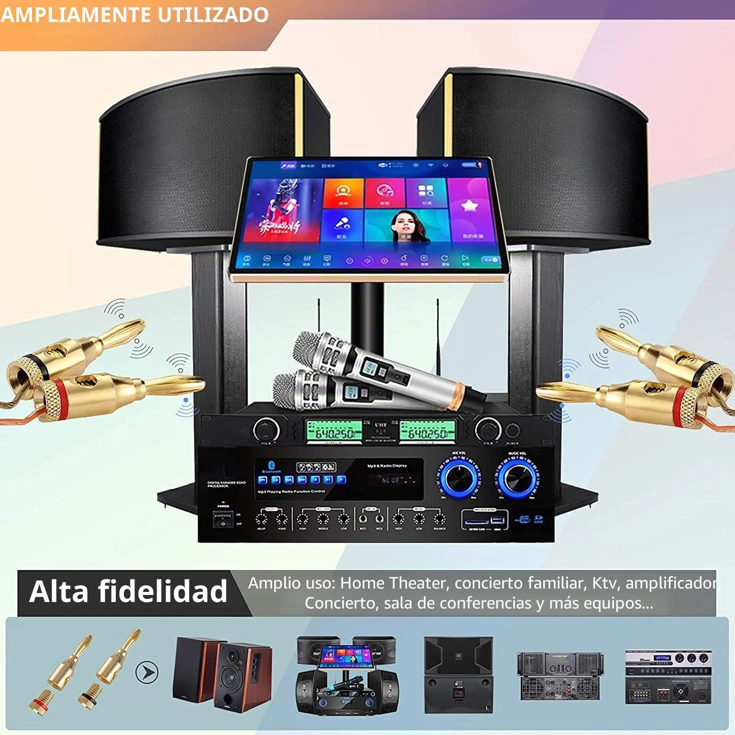 10 Piezas Conectores de Banana para Altavoz 4 mm