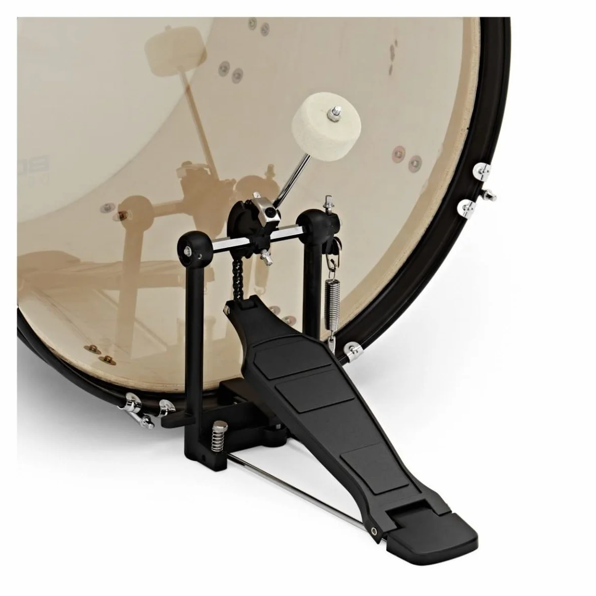 BDK22 Kit de batería acústica completa tamaño Rock con platillos y hardware Blanco