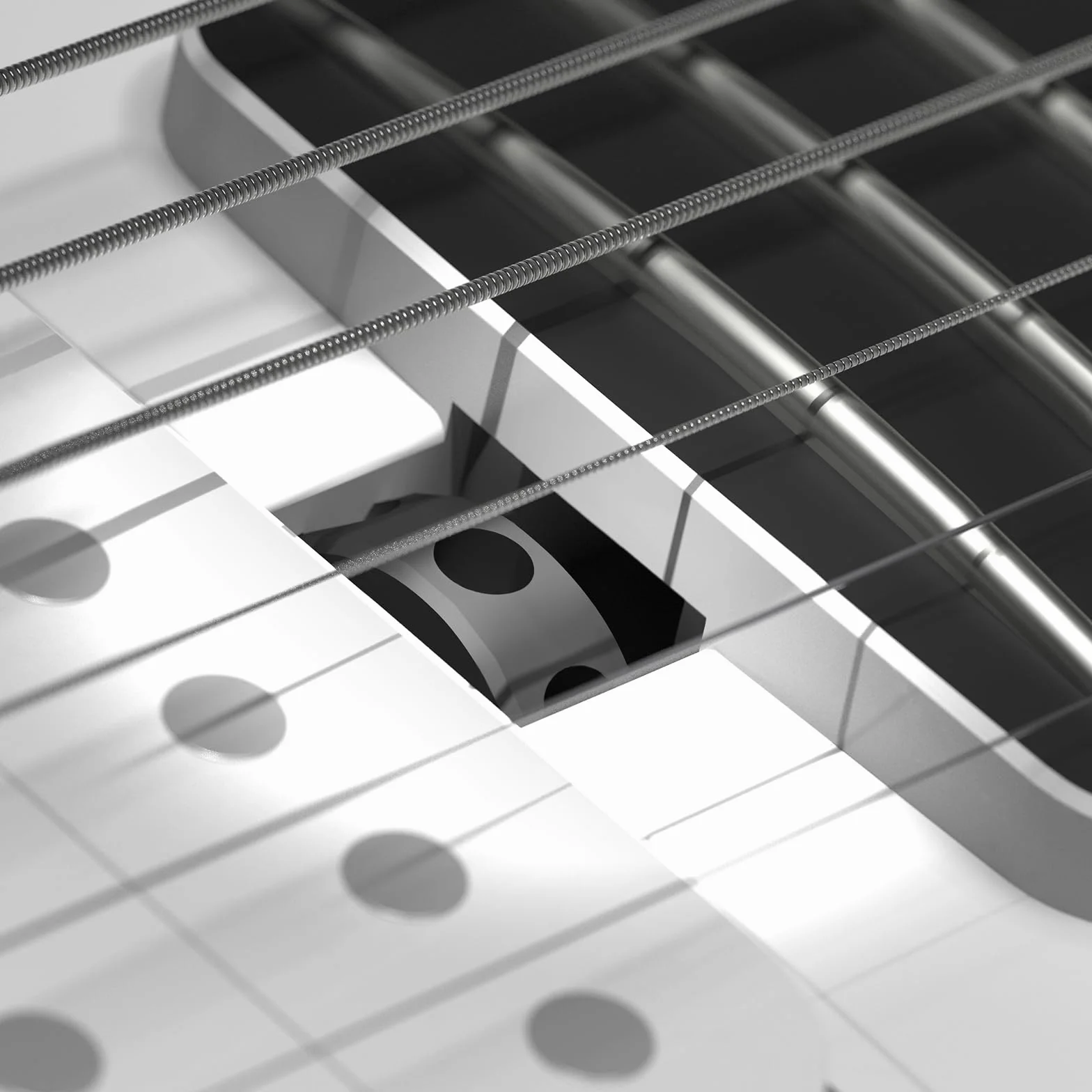 Guitarra Eléctrica Enya Nova-Go Sonic - Guitarra Inteligente de Fibra de Carbono Blanca con Altavoz Inalámbrico de 10 W, Preajustes Integrados, Cable de Carga, Llave de Ajuste y Bolsa de Transporte
