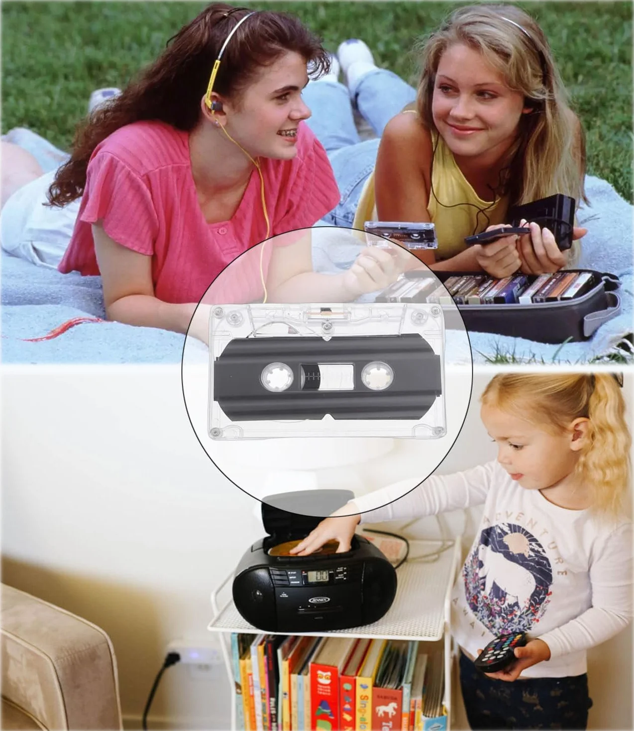 Casete de Cinta Vacío 5 Piezas, Cintas de Audio en Blanco para Grabación Diaria