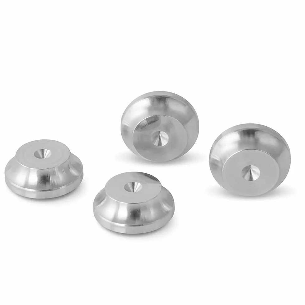 Juego de 4 patas CNC para altavoz, aluminio macizo, 20 mm, fabricación británica