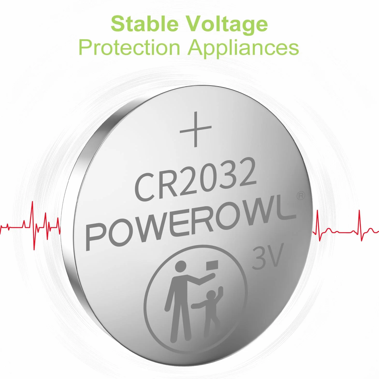 CR2032, POWEROWL 20X Pilas Botón CR2032 de Litio de 3V, DL2032/ KCR2032 / BR2032 / ECR2032 Baterías para Dispositivos Electrónicos