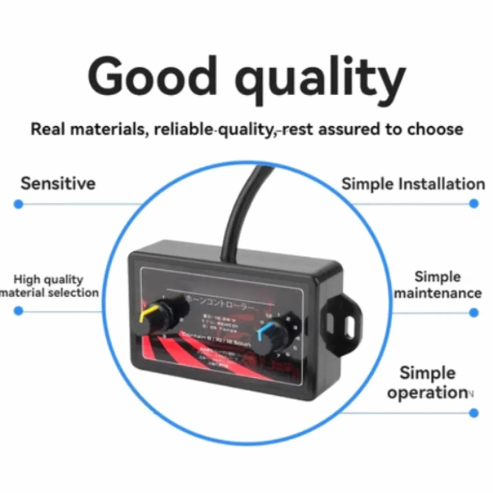 Controlador de bocina de aire de 12V-24 V- de bocina de caracol múltiple | 25 modos de sonido altavoz de bocina electrónica, unidad de control de bocina de música automática para motocicletas,