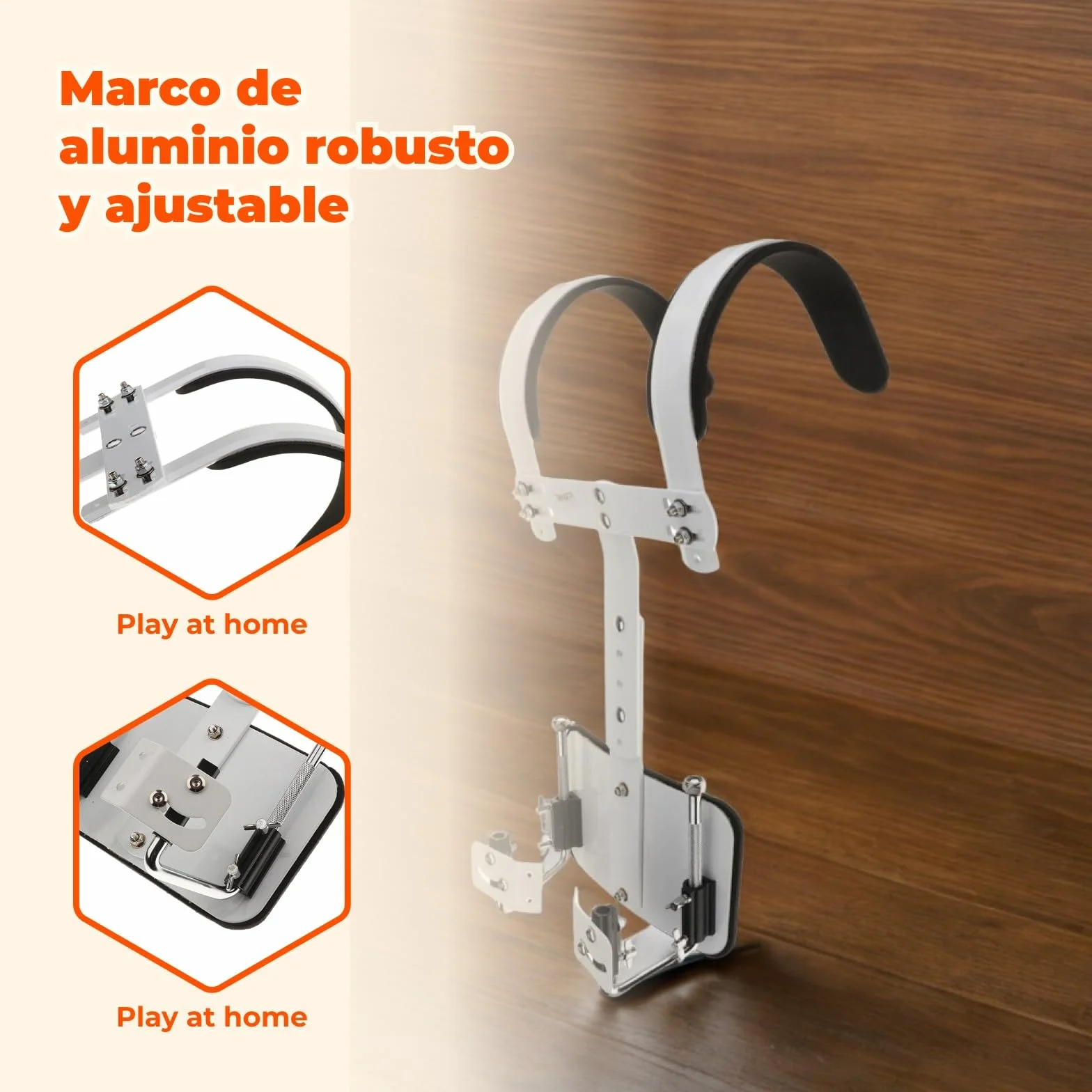 LOVIVER Soporte de Portador de Tambor de Caja Ajustable Piezas de Percusión de Aleación