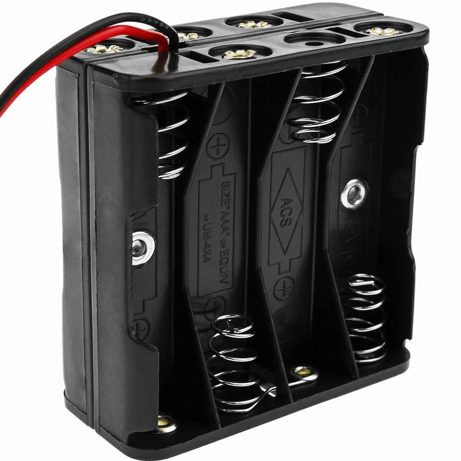 BeMatik - Portapilas Plano para 8 Pilas AAA LR03 de 1.5V