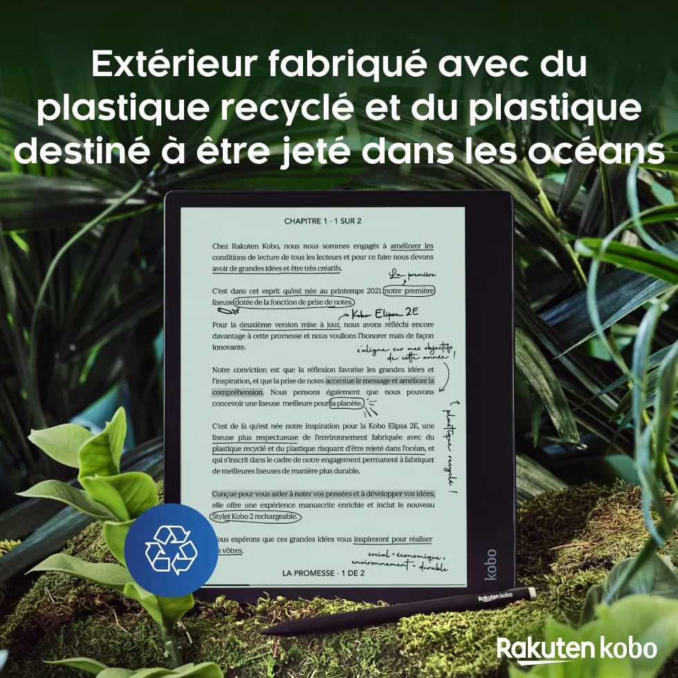 Kobo Elipsa 2E eReader 10,3" Pantalla táctil antirreflejos ComfortLight Pro Brillo Ajustable Wi-Fi Carta E Ink 32 GB Reacondicionado