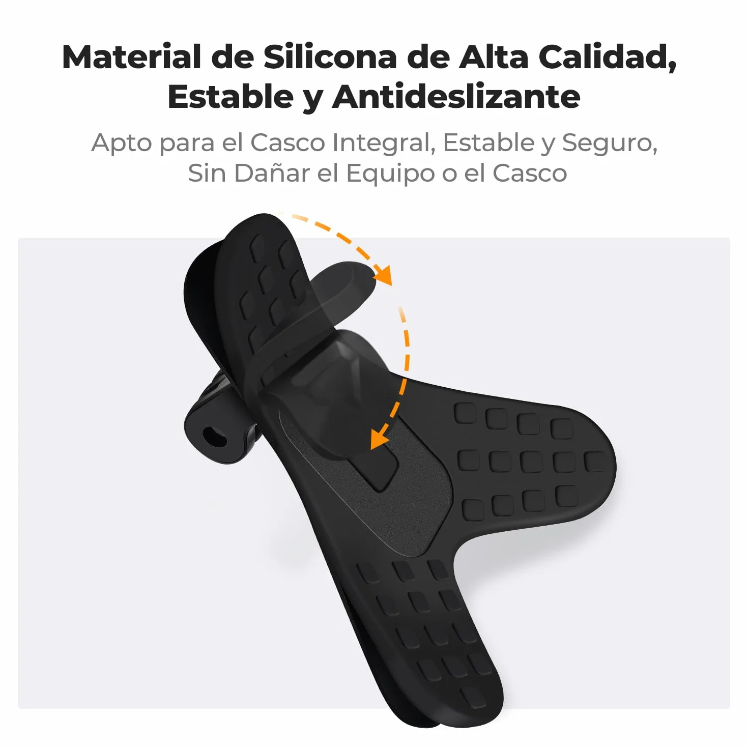 K&F CONCEPT Soporte para Casco Moto Mento Compatible con GoPro Hero 13/12/11/10/9/8/7, dji Osmo Action 5 Pro/4/3/360, Insta 360 Ace Pro/2/X5/X4/X3, AKASO con Base en Y, Silicona Antideslizante