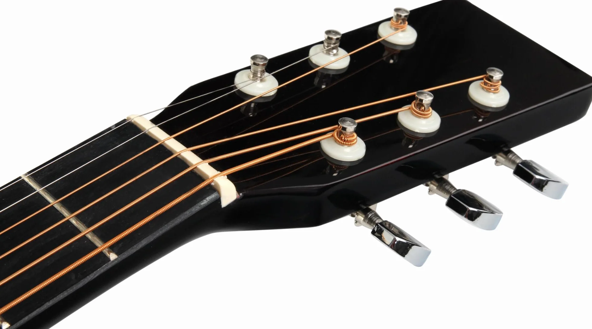 Classic Cantabile WS-10BK-LH Guitarra Western para zurdos (Dreadnought, acústica western, cuerdas de acero, principiantes y avanzados, zurdo) negra