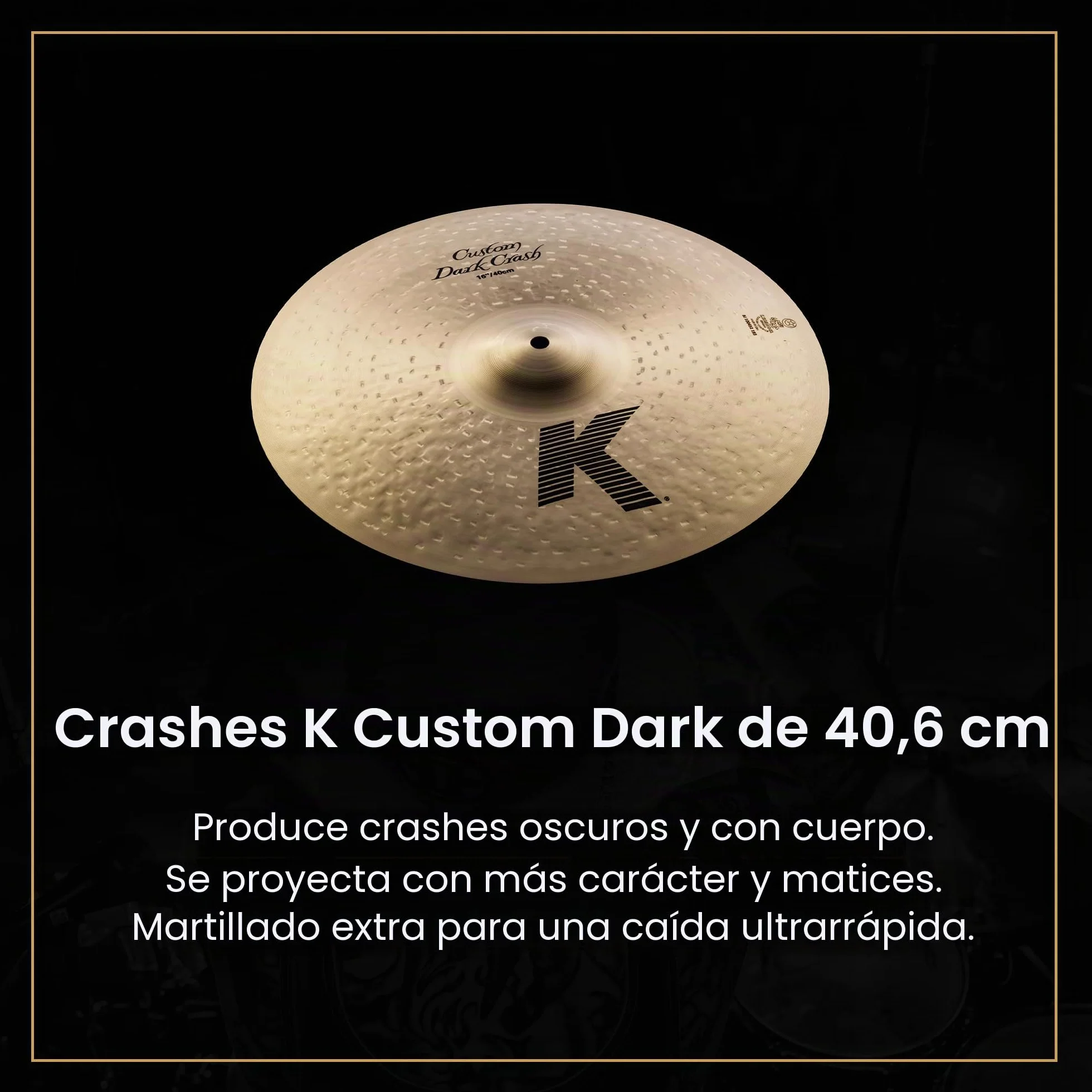 Zildjian KCD900 K Custom Series Dark Cymbal Box Set - 14" Hi-Hats, 16"/18" Crash, 20" Ride, Oscuro