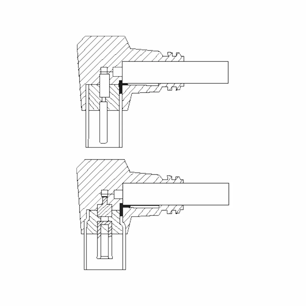 Goobay 11520 - Cable coaxial de 1.5 m/Macho y Hembra/Conector antena TV/Angulo 90 grado/Blanco