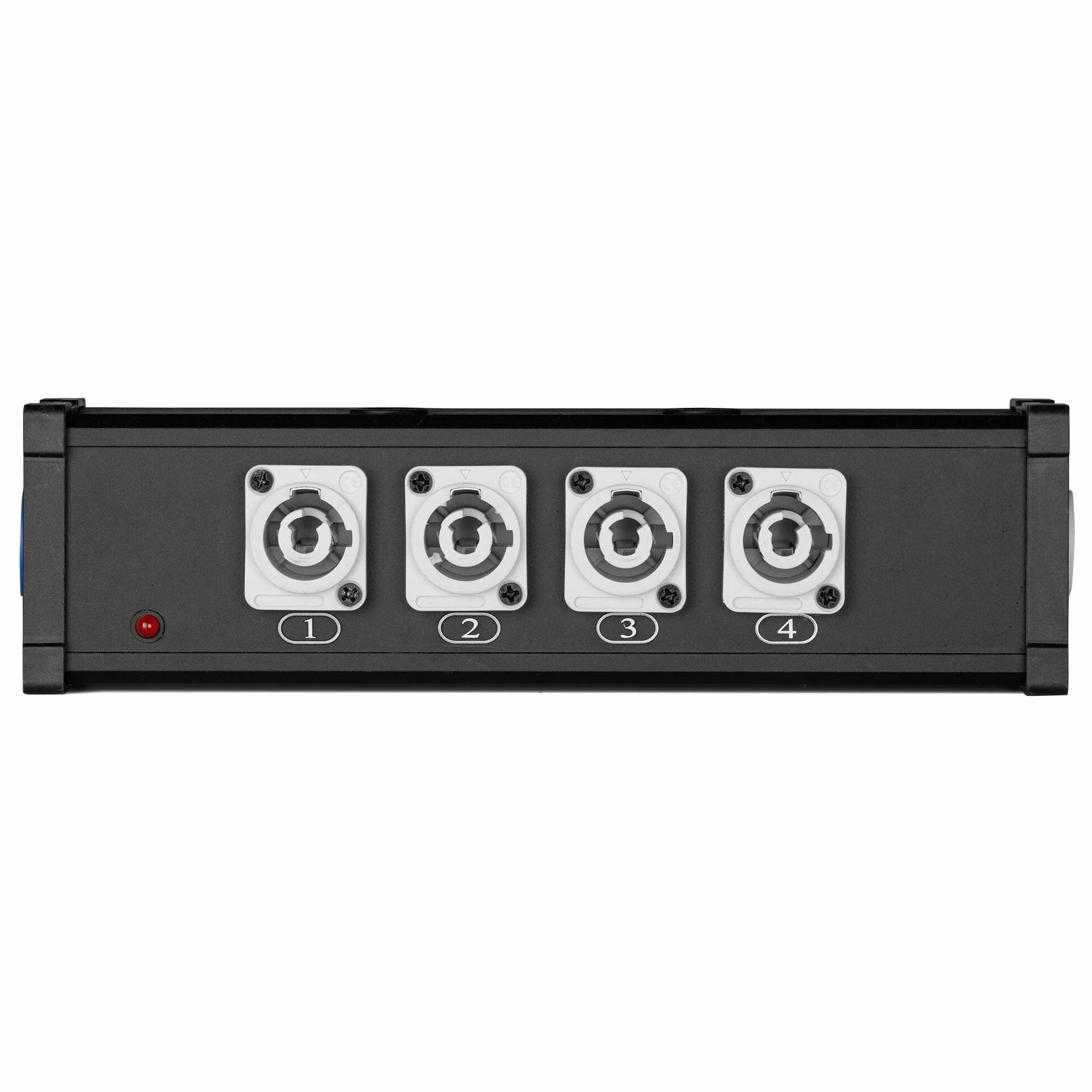 Power Dynamics Connex PSB25 Divisor de potencia PowerCon de 5 vías, distribución de energía portátil, 5 salidas PowerCon, conexiones seguras Twist-Lock, caja de escenario para actuaciones en escenario