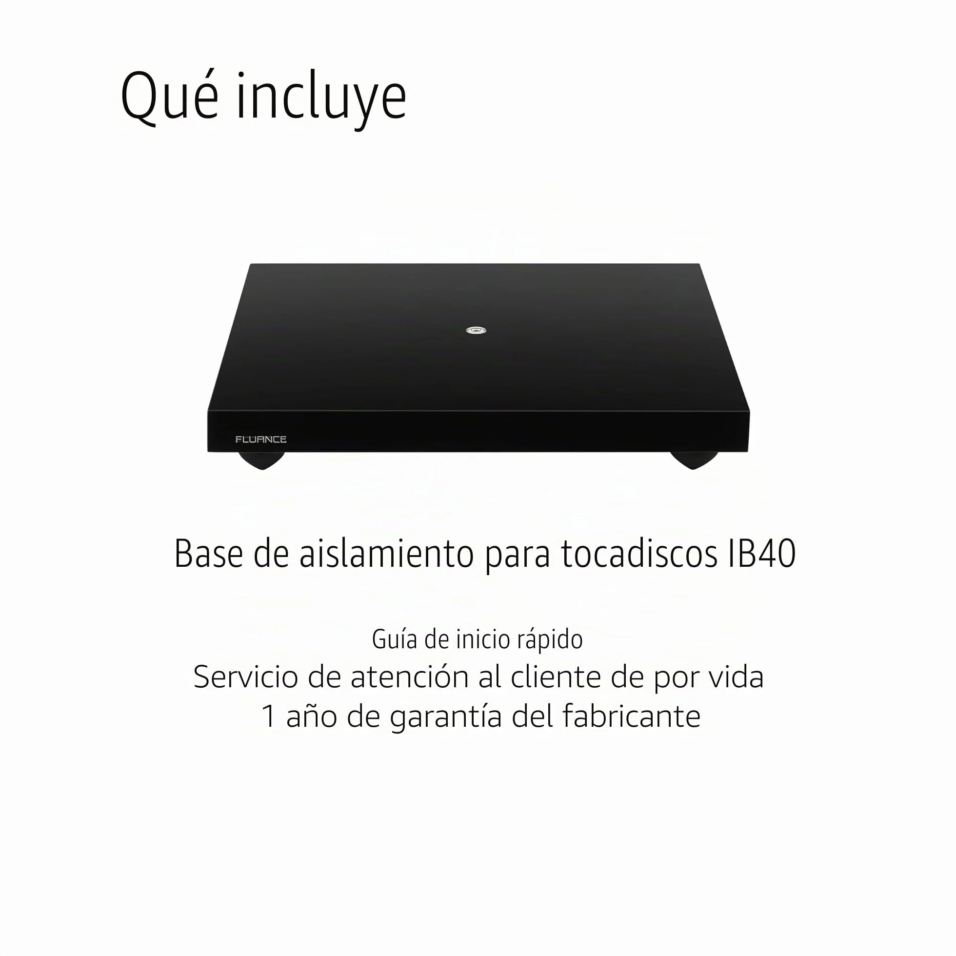 Fluance IB40 Base de Aislamiento para Tocadiscos – Plataforma de Madera antivibración con Patas Ajustables y Nivel – Mayor claridad de Sonido – Compatibilidad Universal – Negro Piano